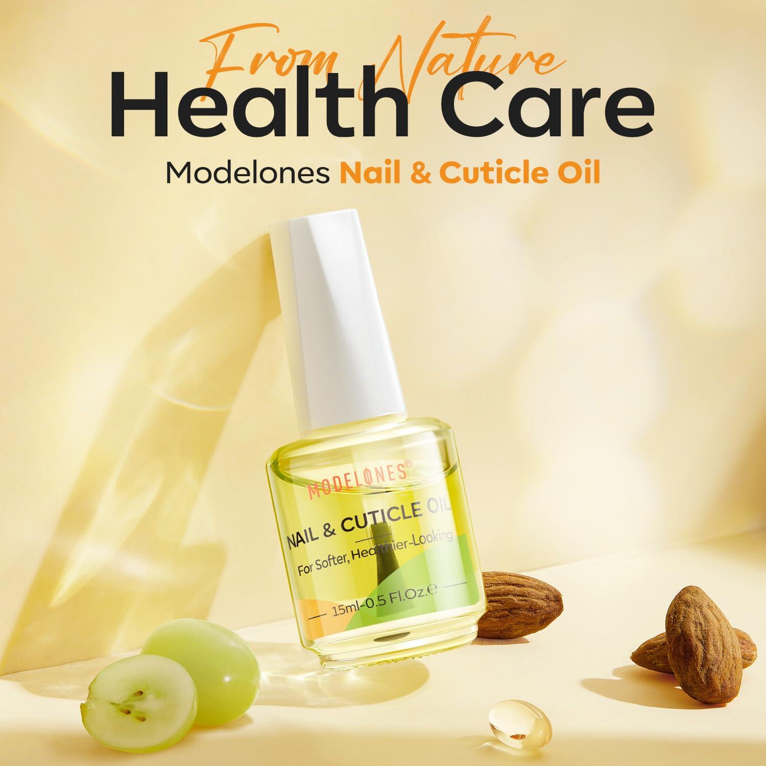 modelones Cuticle Oil for Nails, Natural Nail Oil for Growth and Strength Damaged Nails Vitamin E Revitalizing Essential Nail Oils Cuticle Care 15ml - Image 2