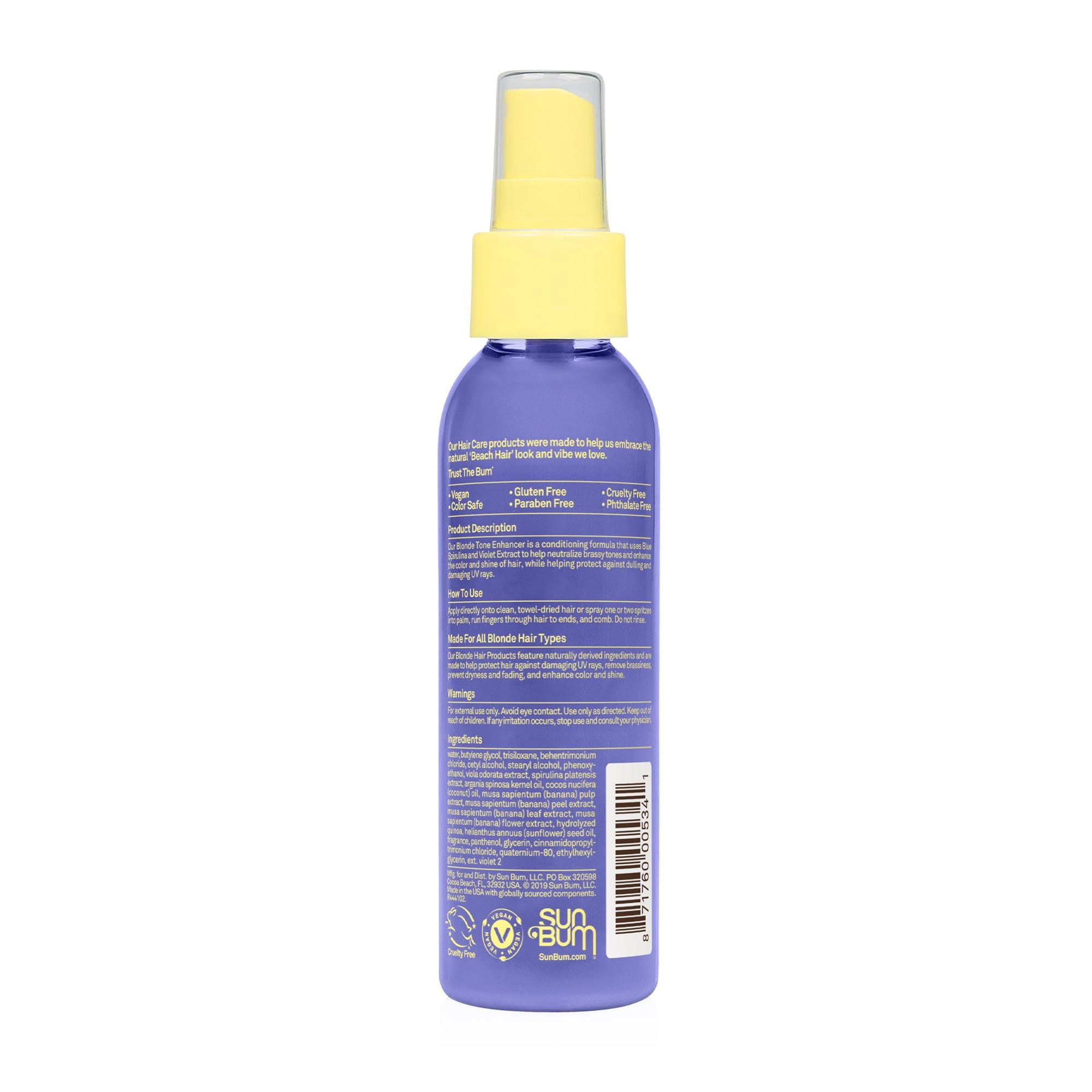 Sun Bum Blonde Tone Enhancer - Neutralizes Brass and Enhances Color and Shine of Blonde Hair - Protecting Toner against UV Rays - Made Without Parabens and Cruelty Free - 4 oz - Image 2