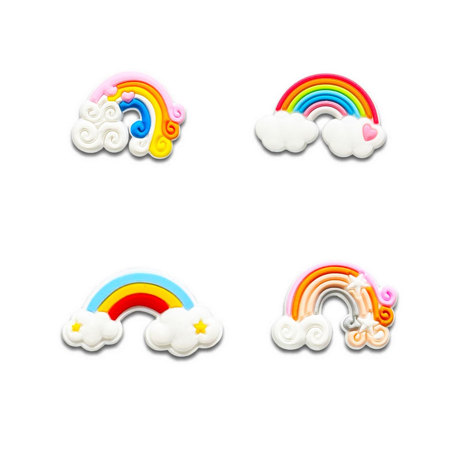 Wlyosvje 10Pcs Rainbows Shoe Charms for Clog Sandals, Cute Rainbows Shoes Decoration Charms for Teen Adults - Image 5