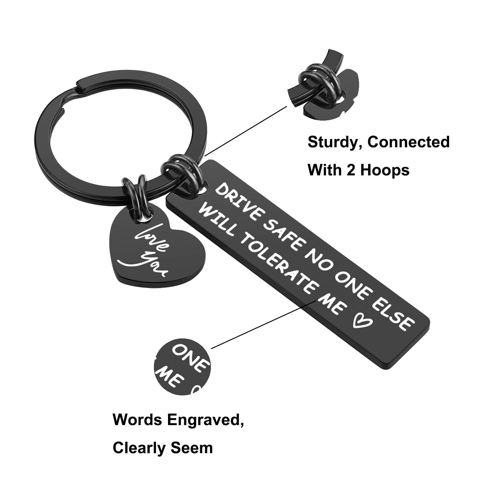 iJuqi Valentine's Day Gifts for Him - Drive Safe Keychain & Boyfriend Gifts for Husband from Girlfriend or Wife - Image 2