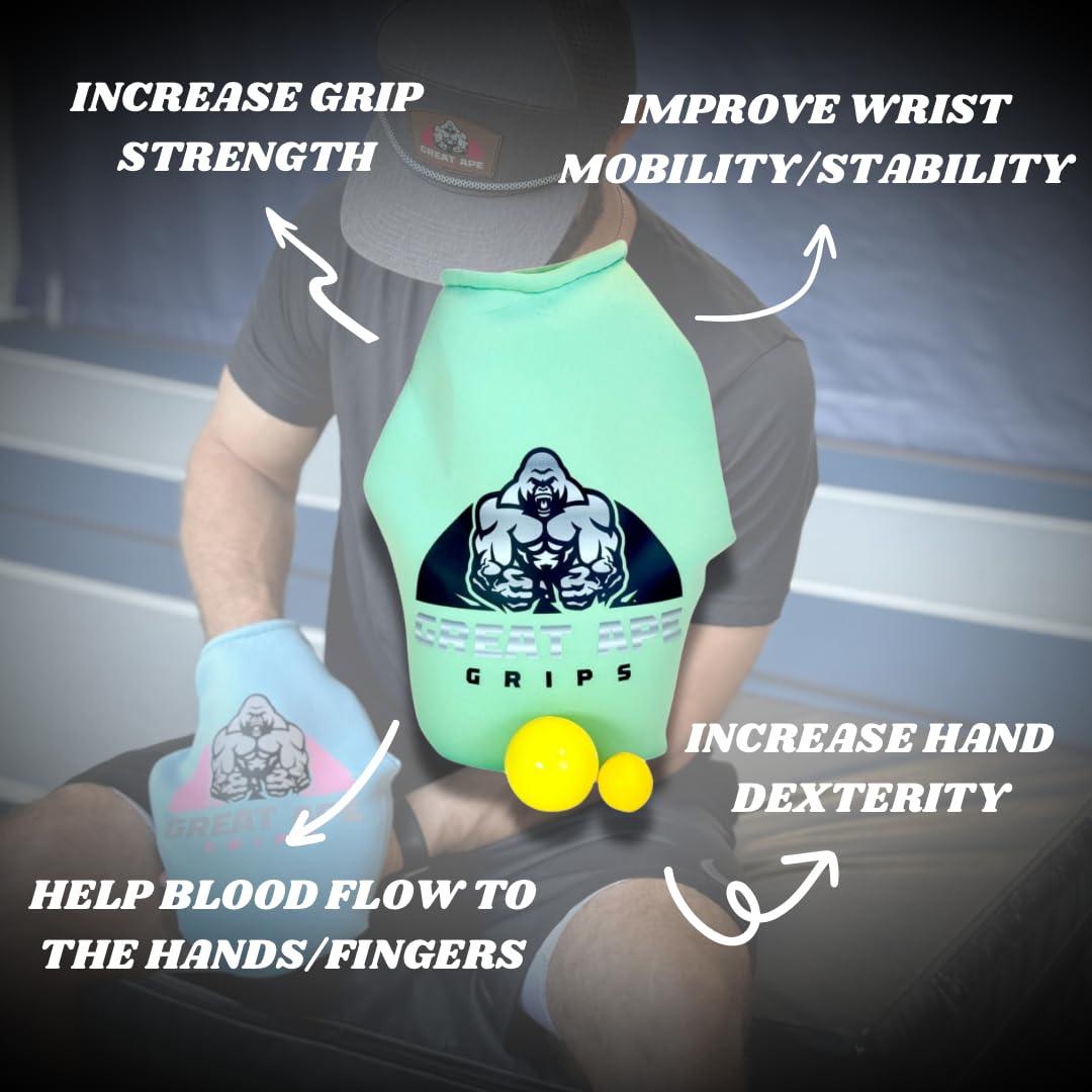 Grip Strength Trainer, Hand Strengthener, Forearm Strengthener, Hand Workout, Forearm Trainer, Grip Workout, Wrist Training, Finger Exercise, Hand Grip Strengthener, Grip Trainer, Grip Exercise, Increase Grip Strength, Great Ape Grips Mint Green - Image 4