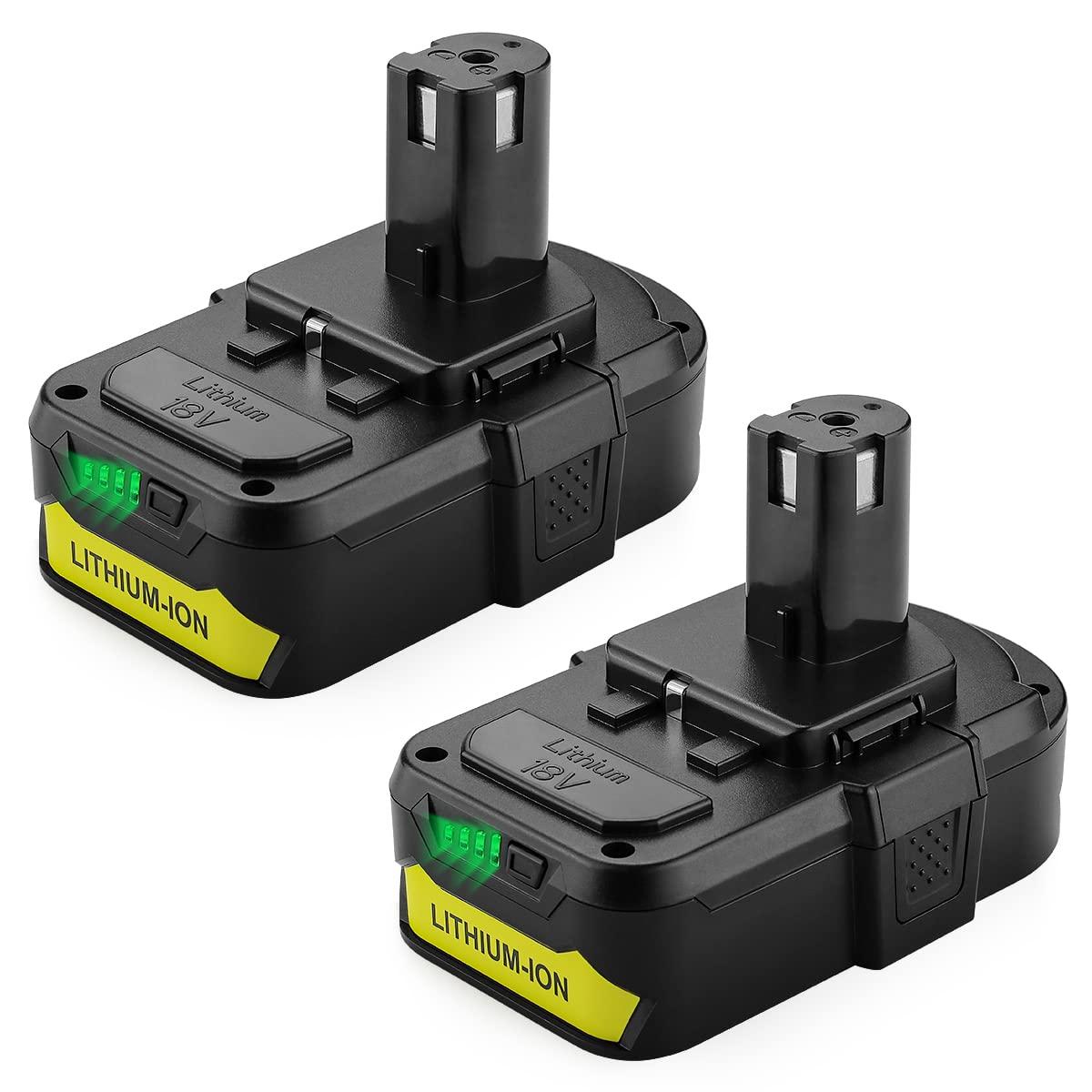 energup 2Pack 3.8Ah P102 18V Replace for Ryobi Battery, for 18-Volt ONE+ Lithium Battery P104 P105 P102 P103 P107 Cordless Tools Compatible with Ryobi Batteries 18v