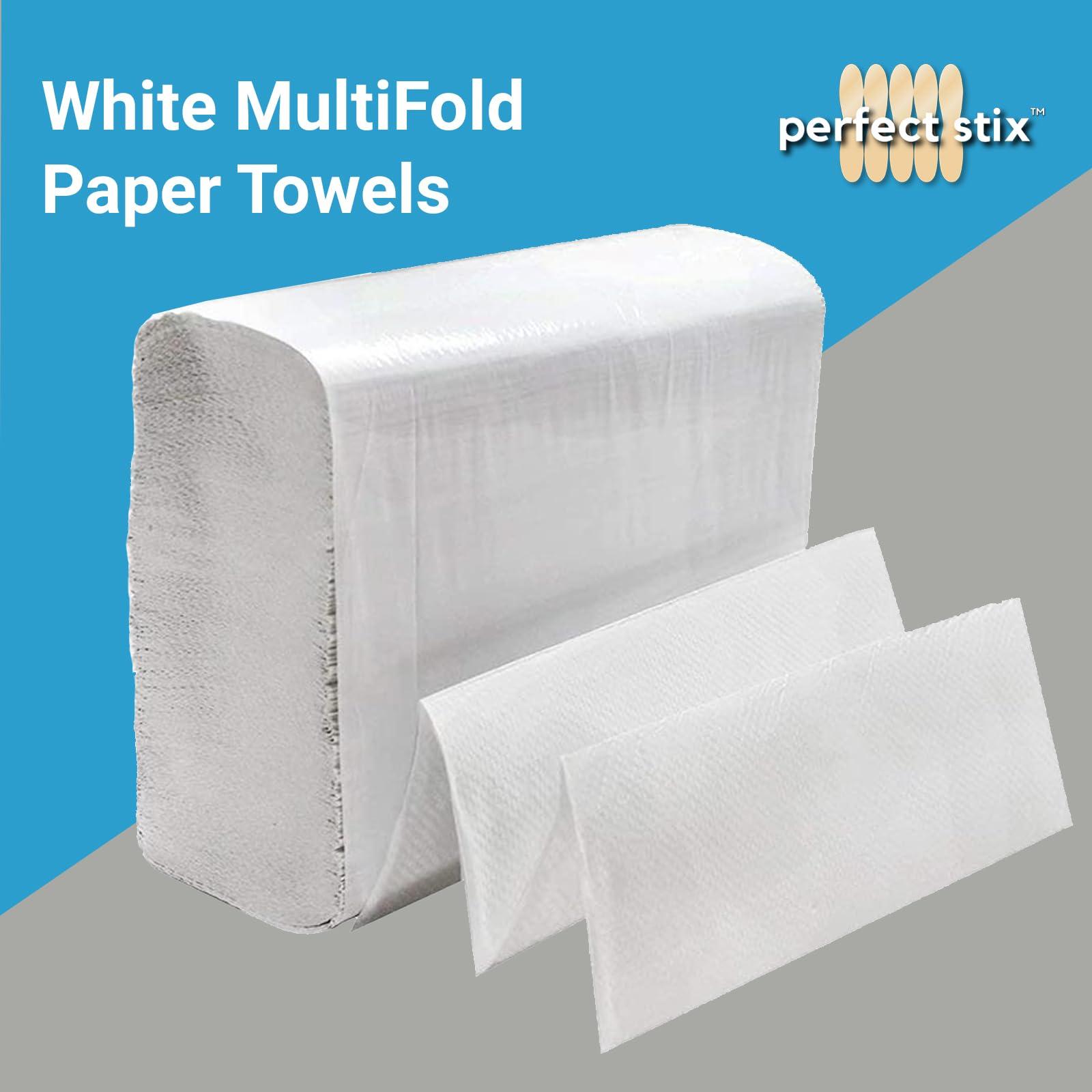 Prefect Stix White MultiFold Paper Towels- Pack of 2-250ct. Total 500 Towels - Image 2