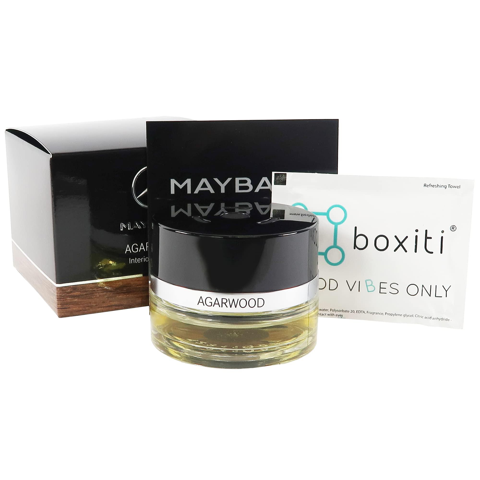 Boxiti Set Agarwood Mood for Mercedes Benz Maybach Air Freshener System, Genuine Perfume for Mercedes, Interior Cabin Fragrance for Mercedes Cars Equipped with Air Balance Package P21 and Boxiti Wipe
