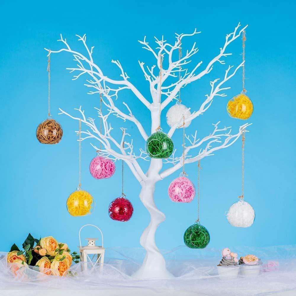 Sziqiqi Hanging Glass Globes Orbs Tea Light Candle Holders with Flameless LED Tealight for Wedding Ornaments, Wedding Birthday Christmas Party Centerpiece Accessory 2.36inch 30pcs +6 Extra - Image 7