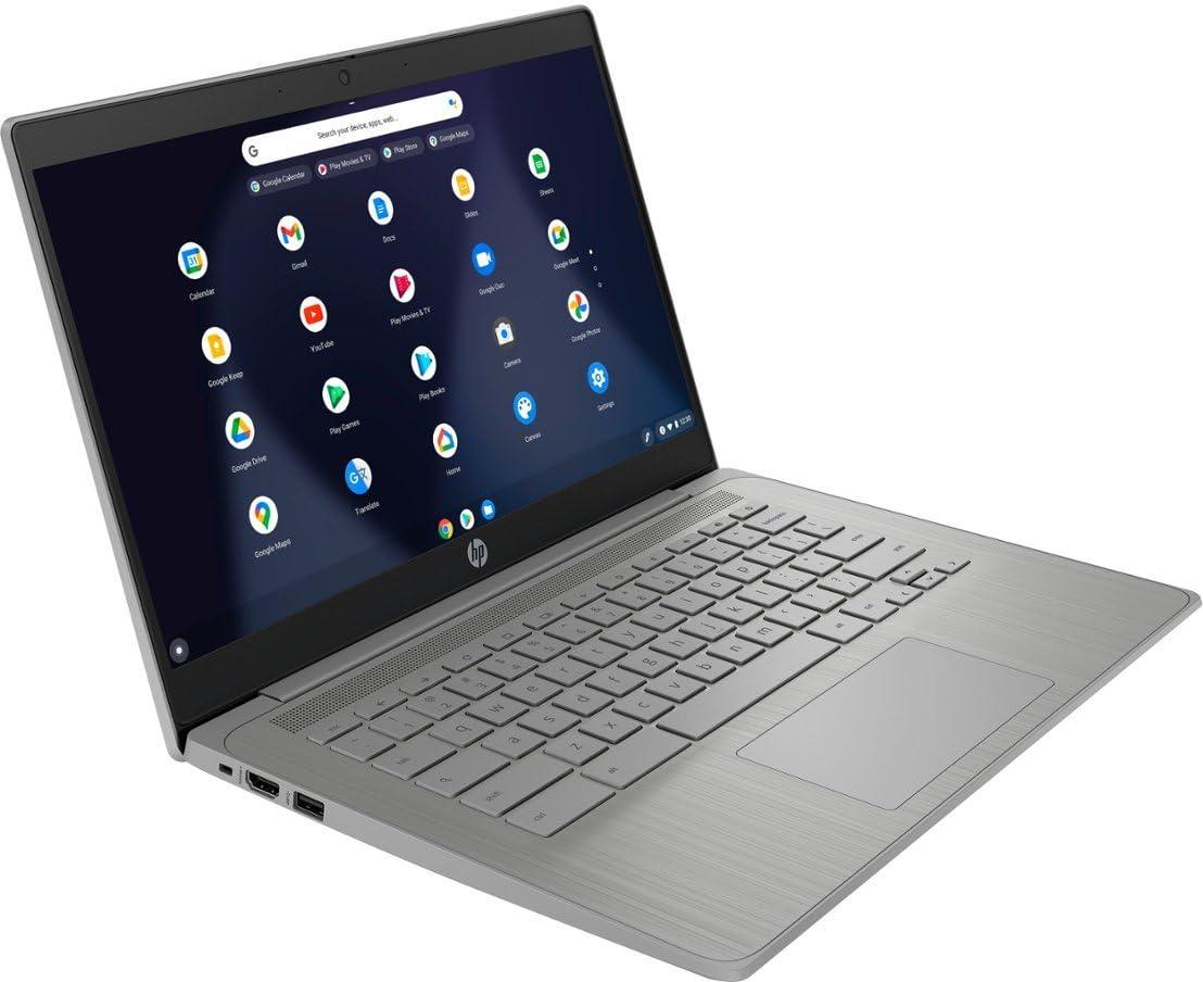 HP 2023 Chromebook Laptop, 14 Inch Display, Intel Celeron N4120 Processor, 4GB RAM, 64GB eMMC, Intel UHD Graphics 600, WiFi, Bluetooth, Chrome OS, Modern Gray - Image 2