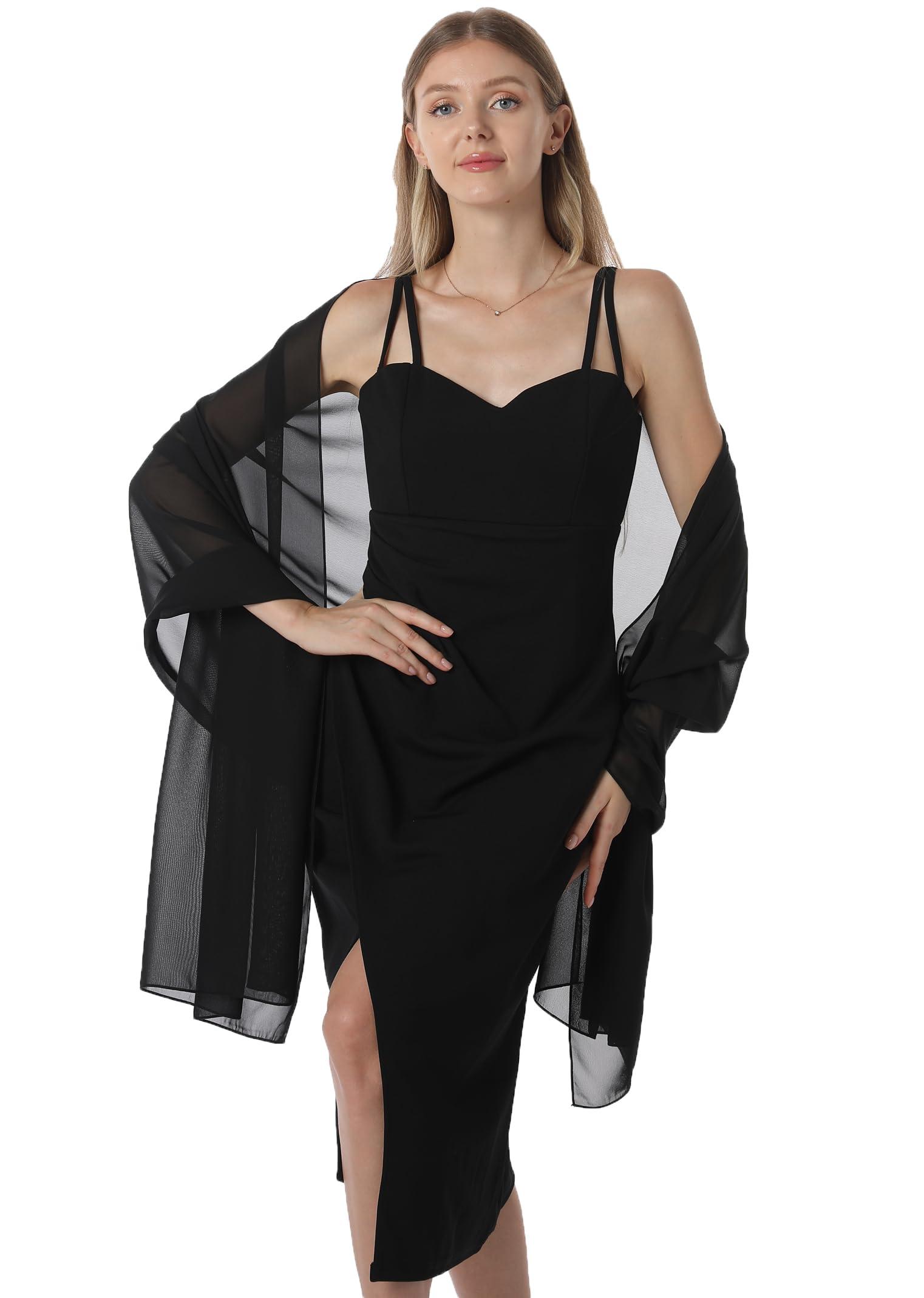 Chiffon Shawls and Wraps for Evening Dresses Women Elegant Soft Scarf Bridal Scarve Wedding Stole - Image 4