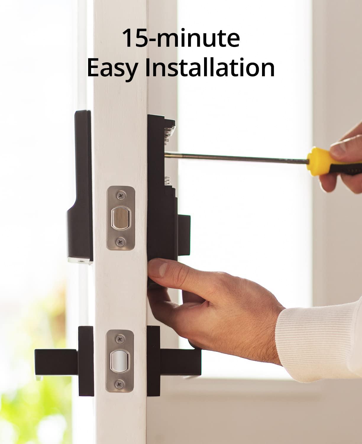 eufy Security Smart Lock C210, Keyless Entry Door Lock, Built-in WiFi Deadbolt, Smart Door Lock, No Bridge Required, Easy Installation, Touchscreen Keypad, App Remote Control, 4 AA Batteries Included - Image 5
