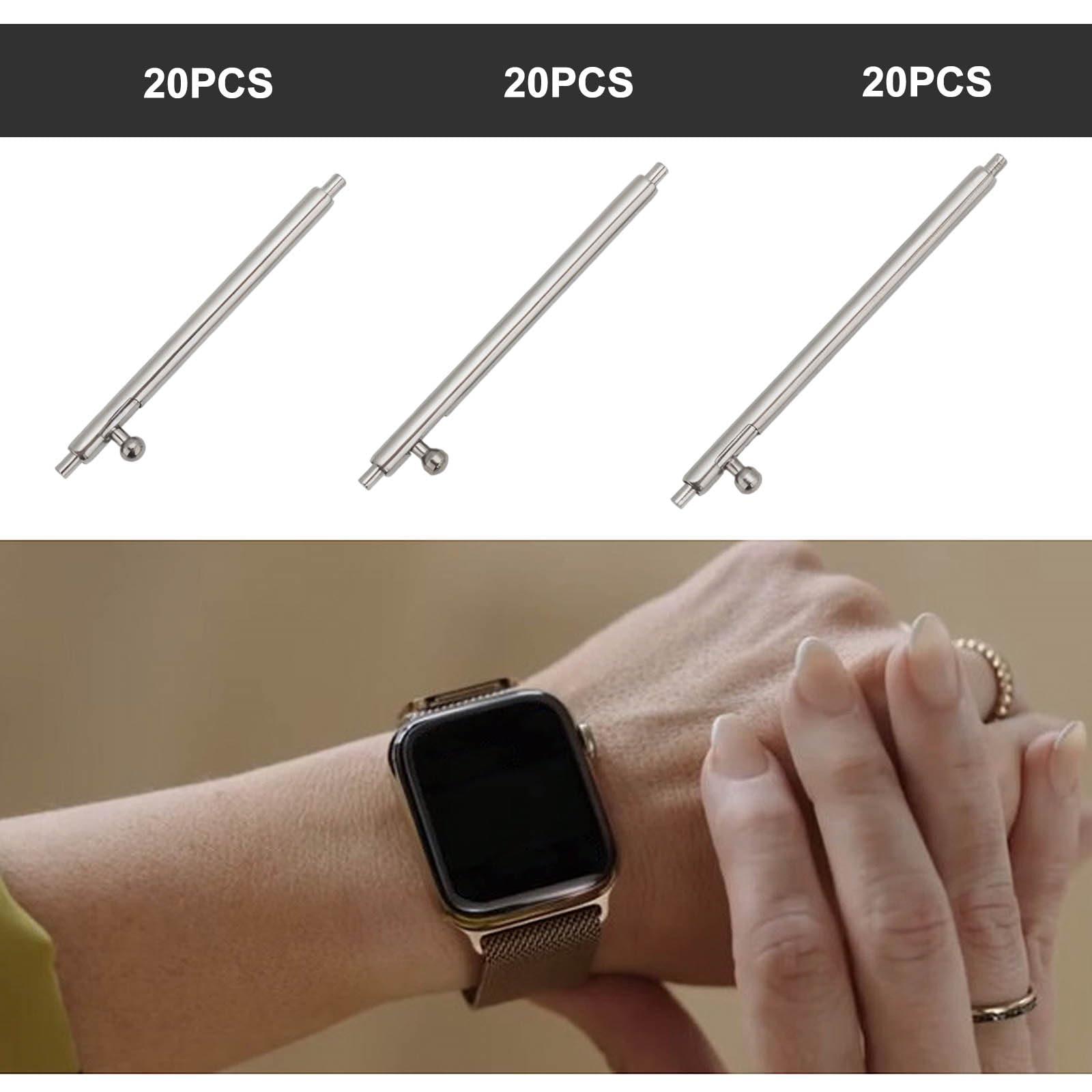 Create idea 60Pcs 1.5mm Quick Release Spring Bars Pins 304 Stainless Steel Compatible with Little Genius Compatible with Samsung(20mm 22mm 24mm) - Image 4