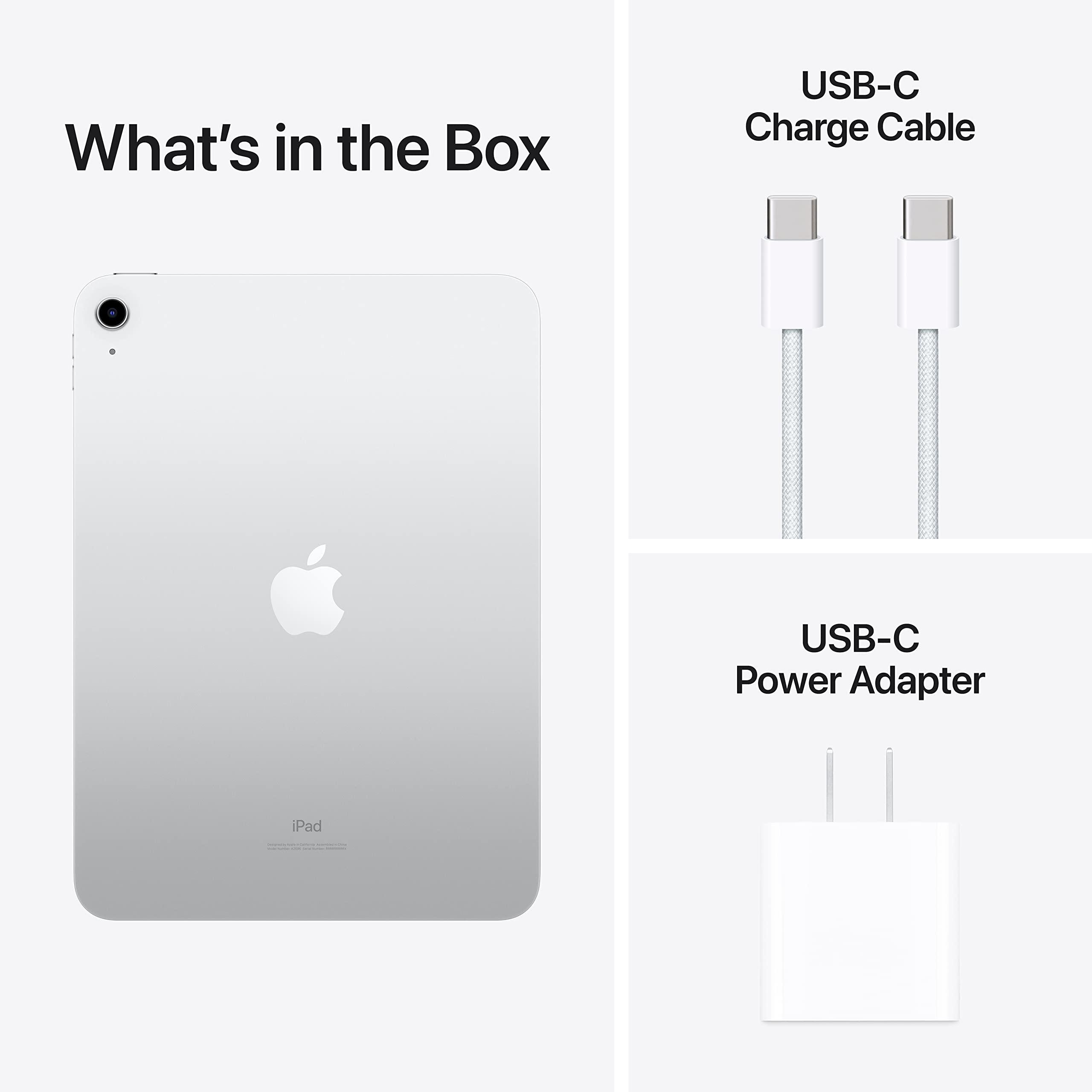 Apple iPad (10th Generation): with A14 Bionic chip, 10.9-inch Liquid Retina Display, 256GB, Wi-Fi 6, 12MP front/12MP Back Camera, Touch ID, All-Day Battery Life – Silver - Image 6
