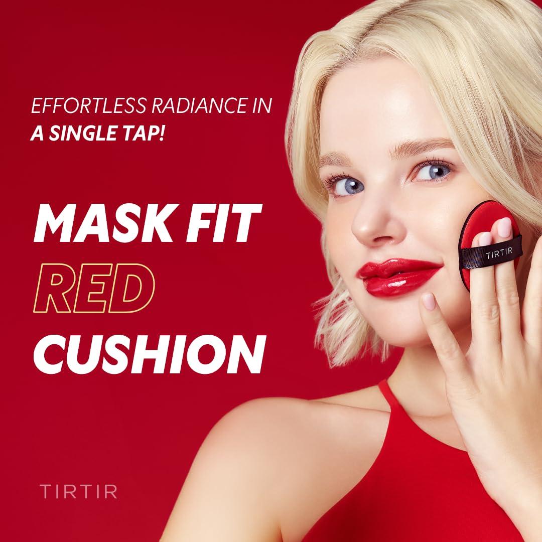 [*Mini Size*] TIRTIR Mask Fit Red Cushion Foundation | Full coverage, Weightless, Skin fit, Satin Glow Finish, Korean Makeup, beauty, Tattoo cover up, Buildable (#21N Ivory, 0.15 Fl Oz) - Image 5