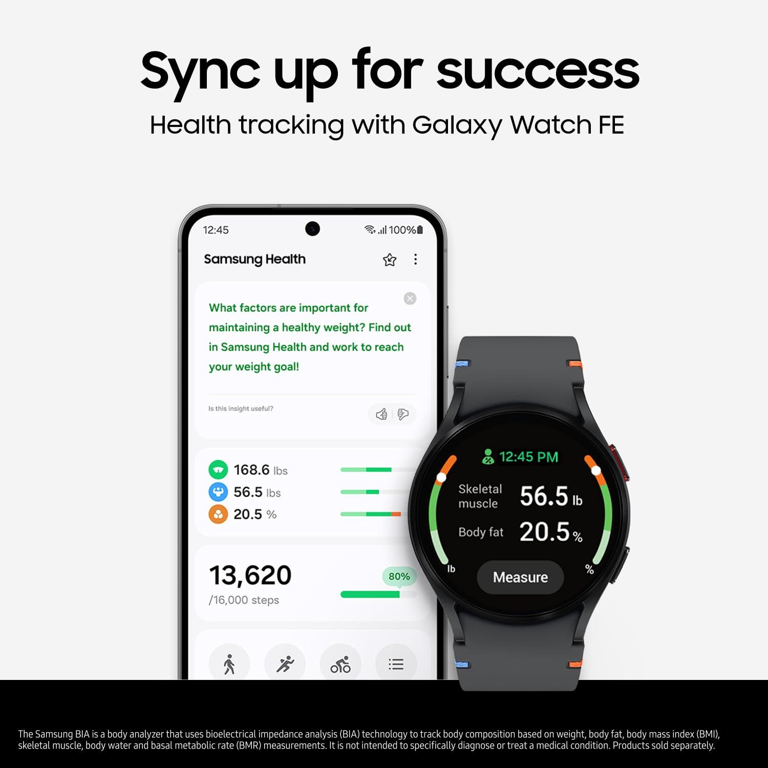 SAMSUNG Galaxy Watch FE 40mm Bluetooth AI Smartwatch w/Fitness Tracking, BIA Sensor, Personalized HR Zones, Heart Rate Tracker, Sleep Monitor, 2024, Silver [US Version, 1Yr Manufacturer Warranty] - Image 10