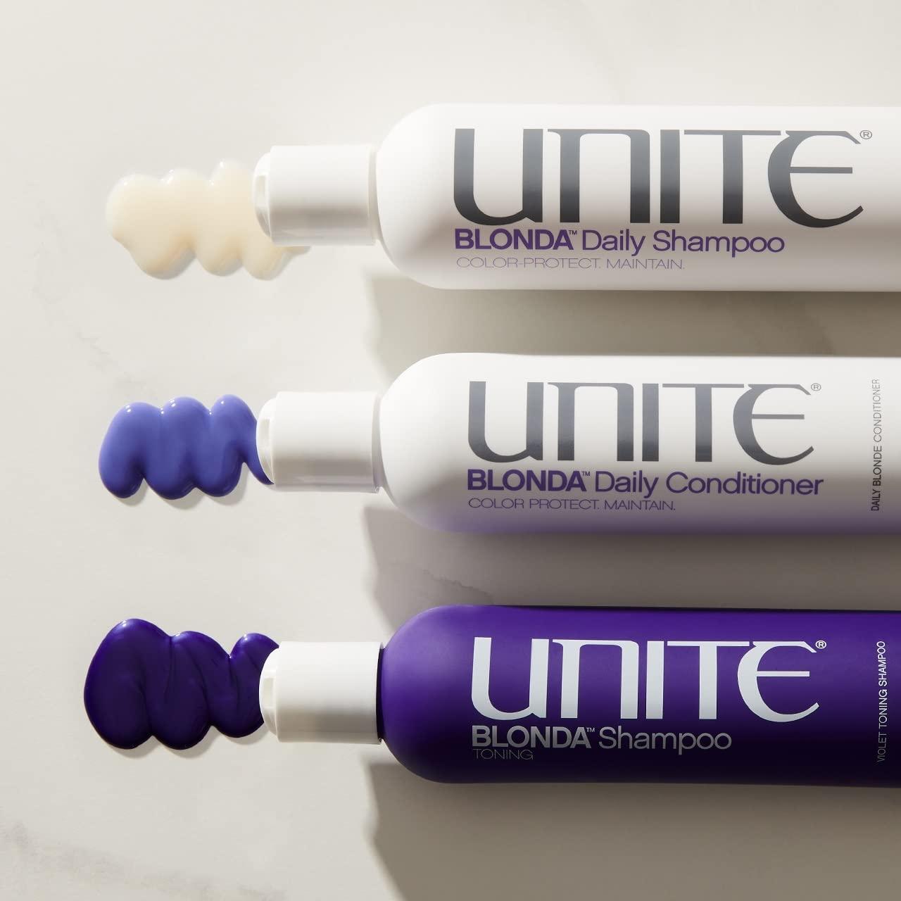 UNITE Hair – BLONDA Toning Shampoo – Tones Brass In 60 Seconds – Cleanses, Brightens, Blonde, 8oz - Image 5