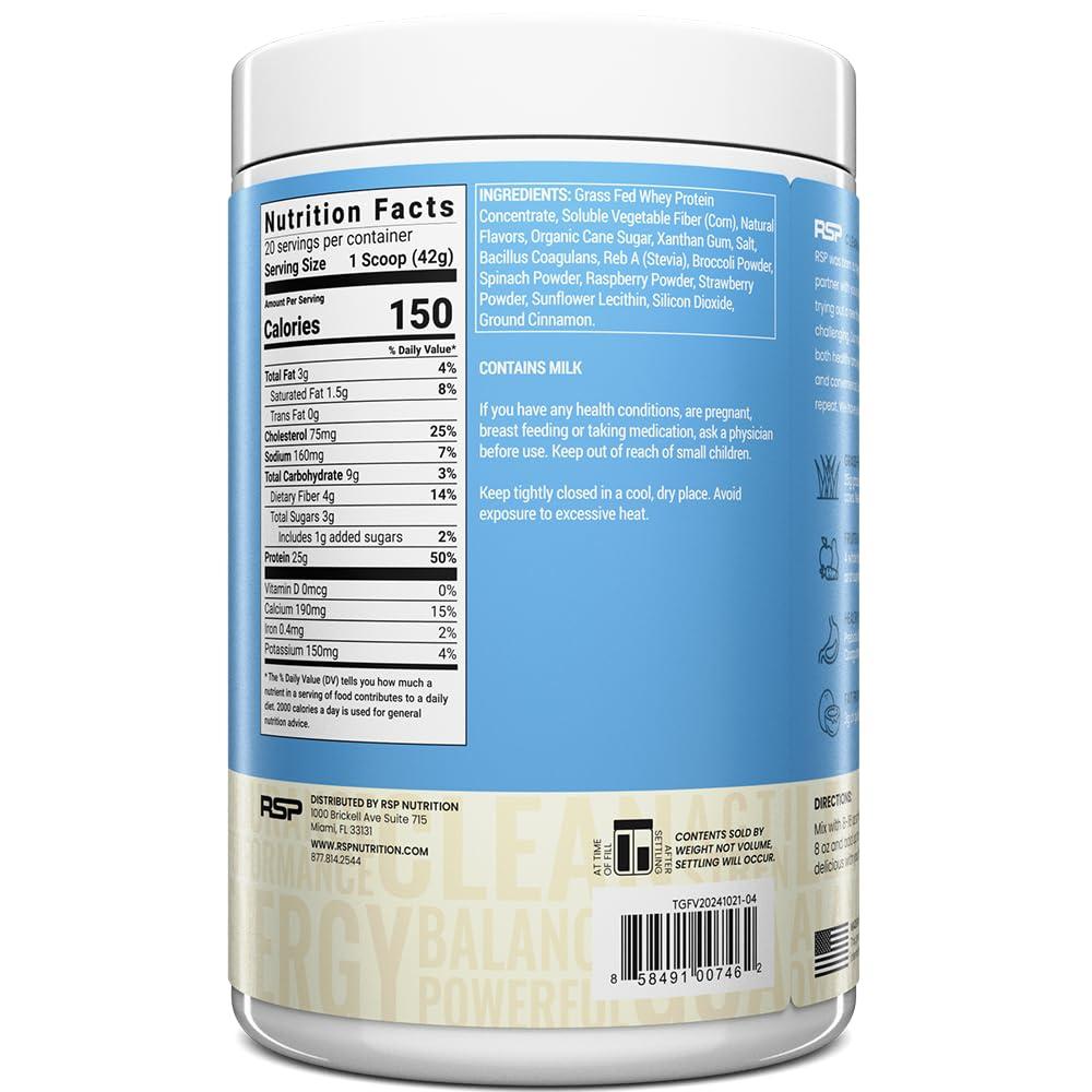 TrueFit Gut Healthy Protein Powder, Grass-Fed Whey Meal Replacement Shake with Prebiotics, Probiotics, & Organic Superfoods, Keto, Gluten Free 1.85 lbs - Image 6