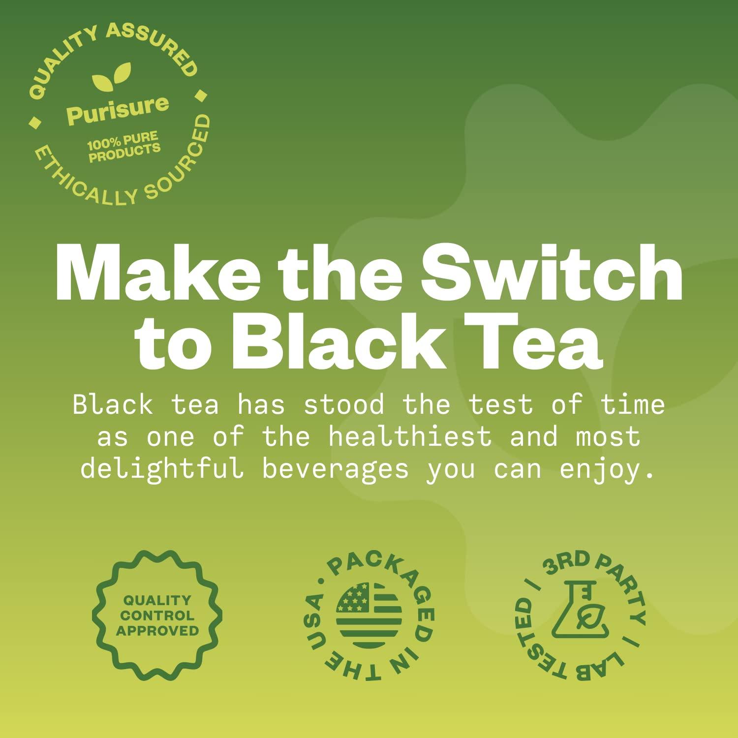 Purisure Instant Black Tea Powder, 125g, Pure Formula, Quick Dissolve for Hot/Cold Tea, Unsweetened Instant Tea Powder for Beverages, Baking, Energy & Health Boost, No Additives, Non-GMO, 125 Servings - Image 7