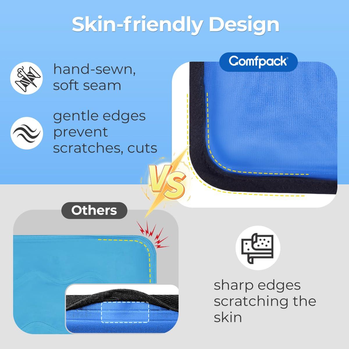 Comfpack Large Ice Pack for Knee Pain Relief, Flexible Reusable Wrap After Surgery,Cold Pack for Sports Injuries, Swelling, Arthritis, Meniscus Tear,ACL, Pain Relief for Leg, Shoulder, Elbow, Ankle - Image 6