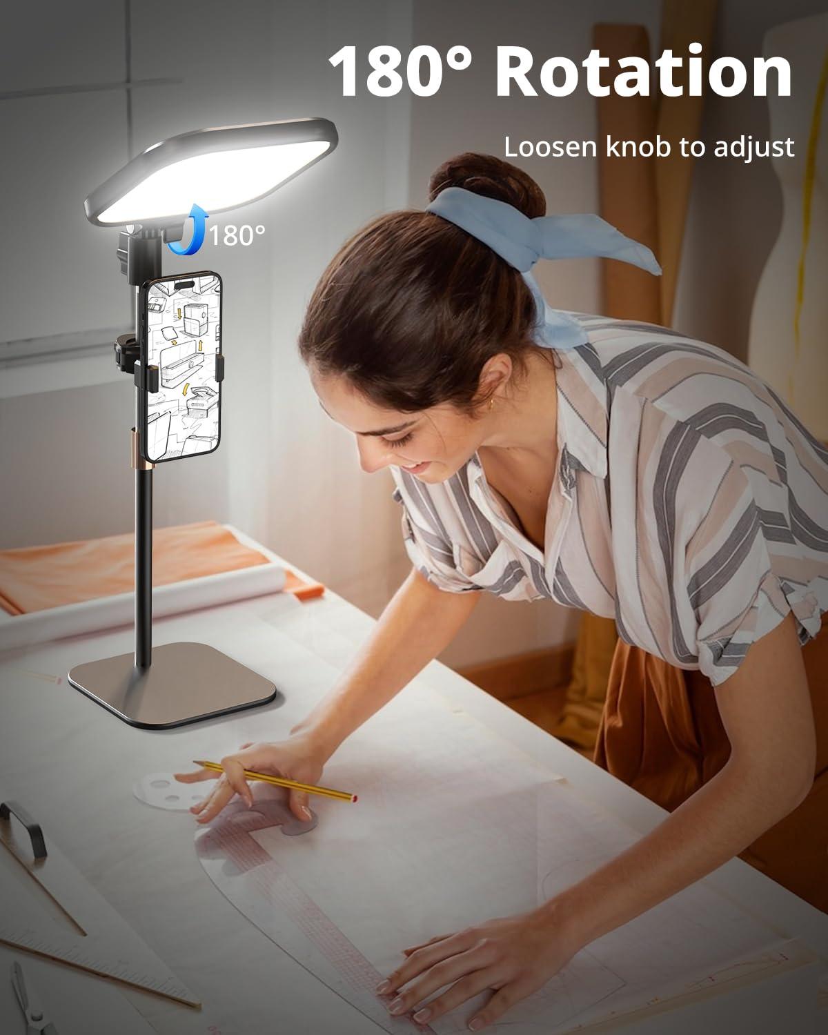 UBeesize Zoom Lighting for Computer, Video Conference Lighting for Video Calls, Desk Light with Stand and Phone Holder for Webcam, Home Office, Podcast, Online Meetings, Live Streaming - Image 3
