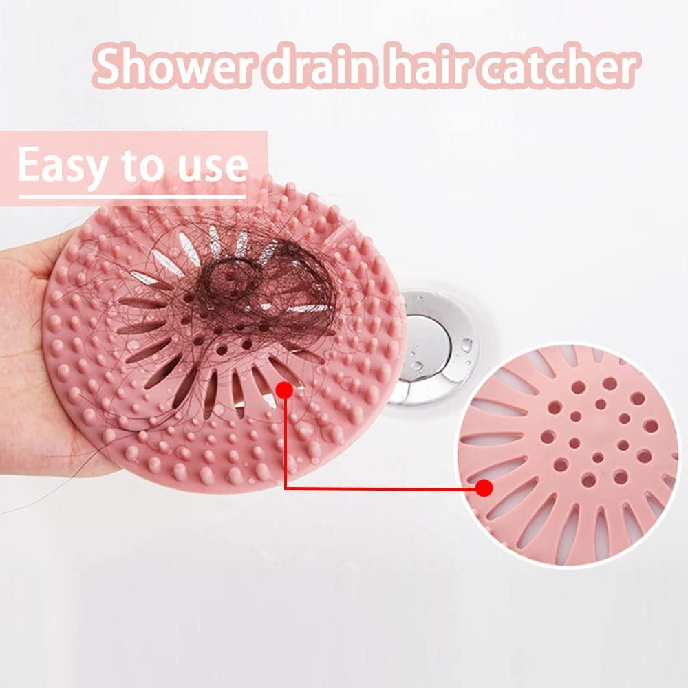 5 Pack Hair Catcher Durable Silicone Hair Stopper Shower Drain Covers, Easy to Install and Clean for Bathroom Bathtub Kitchen - Image 5