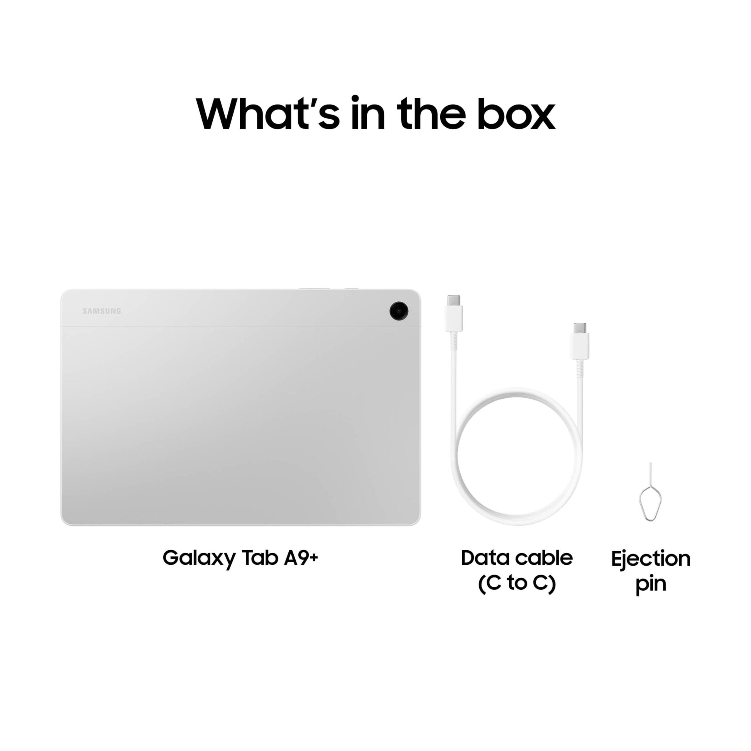 Samsung Galaxy Tab A9+ Plus 11” 64GB Android Tablet, Big Screen, Quad Speakers, Upgraded Chipset, Multi Window Display, Slim, Light, Durable, Kids Friendly Design, US Version, 2024, Silver - Image 11