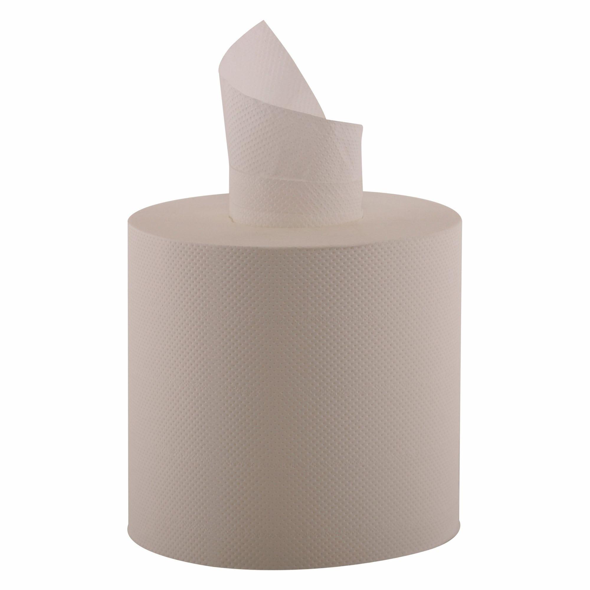 Boardwalk B6400 7.87 in. x 10 in. 2-Ply Perforated Center-Pull Hand Towels - White (6/Carton) - Image 2