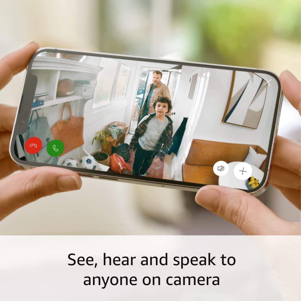 Like-New Ring Indoor Cam (newest model) — Home or business security in 1080p HD video, White - Image 2