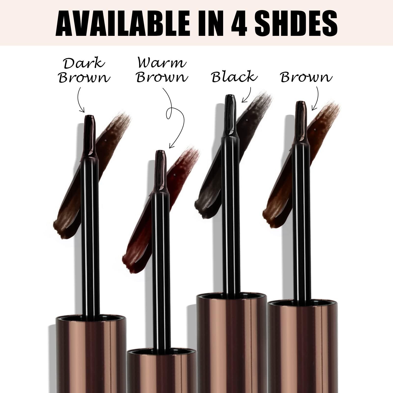 Cilrofelr Tattoo Peel Off Eyebrow Gel Tint, Semi Permanent Tattoo Brow Peel Off Tint Gel, Last Up to 3 Days, Waterproof, Transfer-proof, For Fuller & Defined Looking Brows, Dark Brown (2 Pack) - Image 4