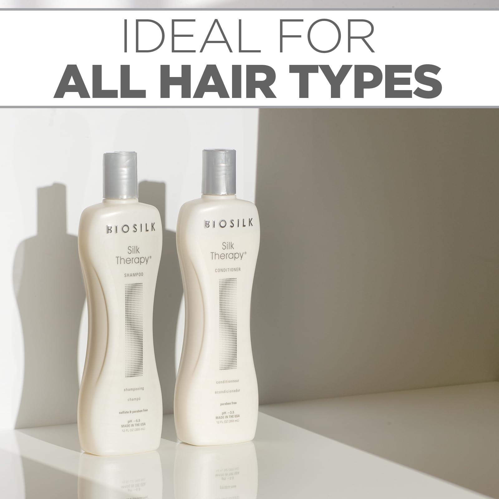 BioSilk Silk Therapy Duo Set Shampoo & Conditioner, Gentle Cleansing Haircare For Amazing Shine, Sulfate, Paraben, & Cruelty-Free, 12 Oz (Pack of 2) - Image 6