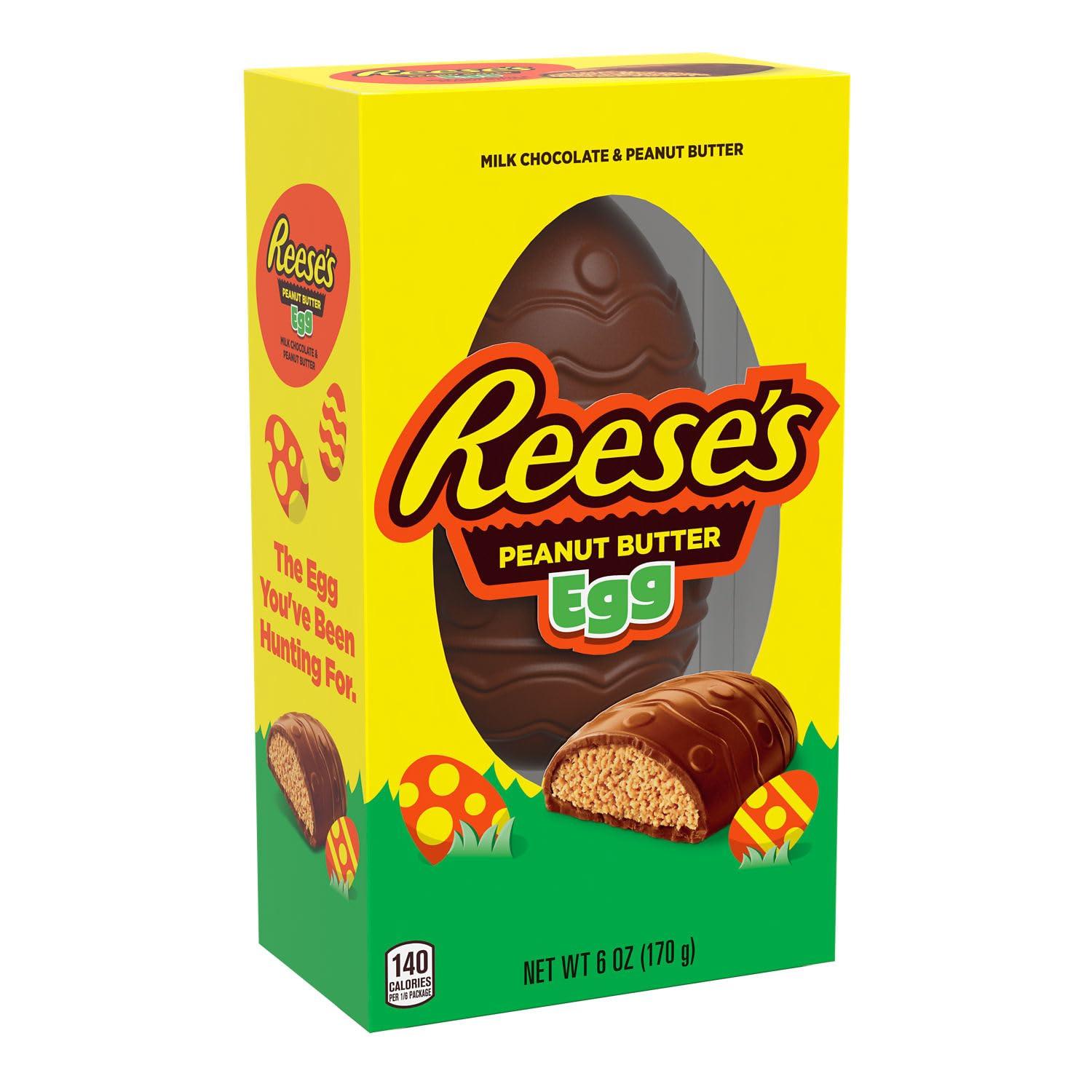 REESE'S Milk Chocolate Peanut Butter Egg, Easter Candy Gift Box, 6 oz - Image 4