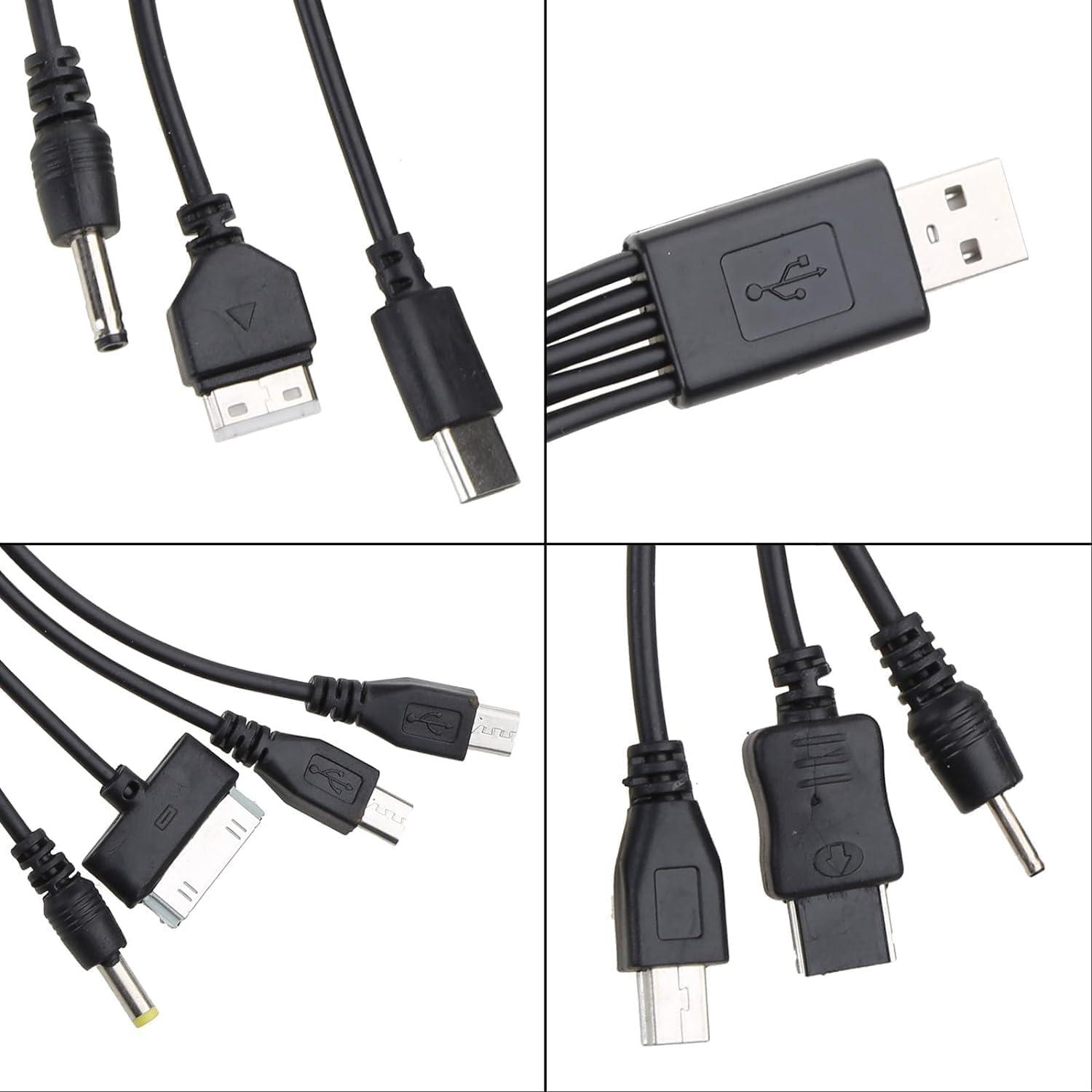Zenarao 10 in 1 USB Cables - 20CM/7.87in Universal USB to Multi Plug Cell Phone Charger for Smartphones - Image 2