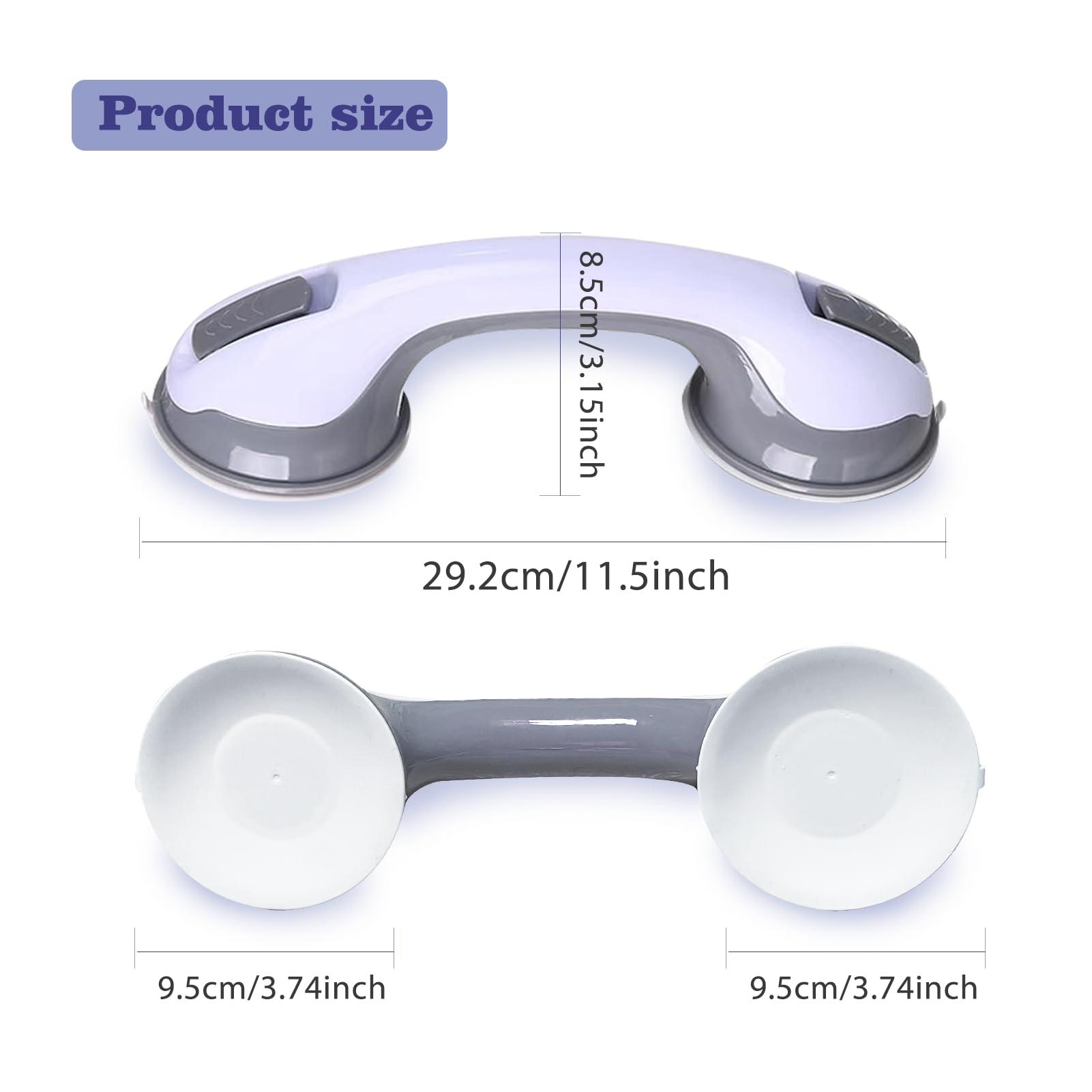 2 Pack Grab Bars for Bathtubs & Showers - Strong Suction Shower Handle, Safety Grab Bars for Seniors & Handicap, Elderly Accessories - Image 2