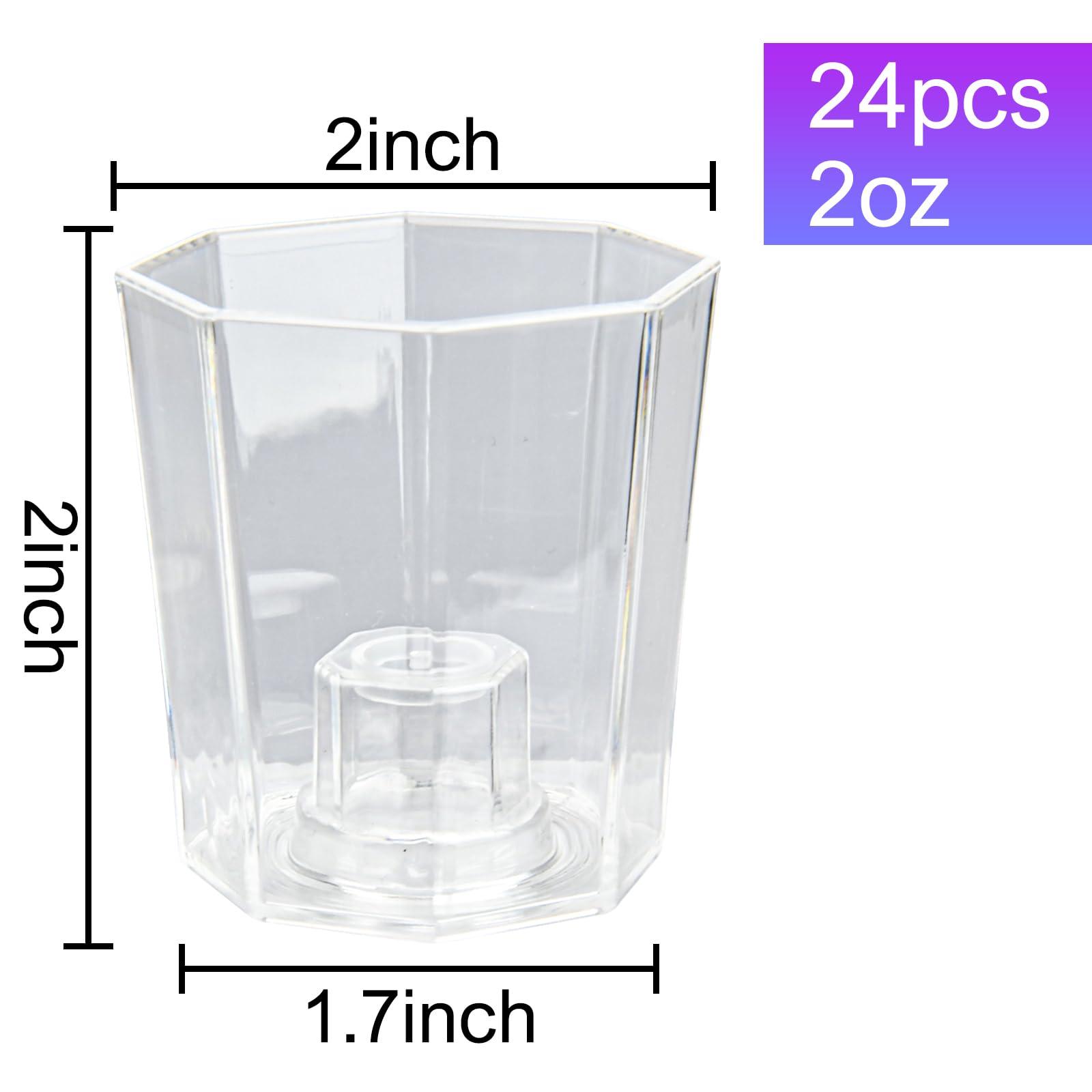 JTWKING Light Up Shot Glasses Set of 24 Party Favors Adults Shot Cups for Party LED Flash Light Up Drinking Glasses Glow in the Dark Shot Glasses for Birthday Valentine Day Weddings Festivals etc - Image 3