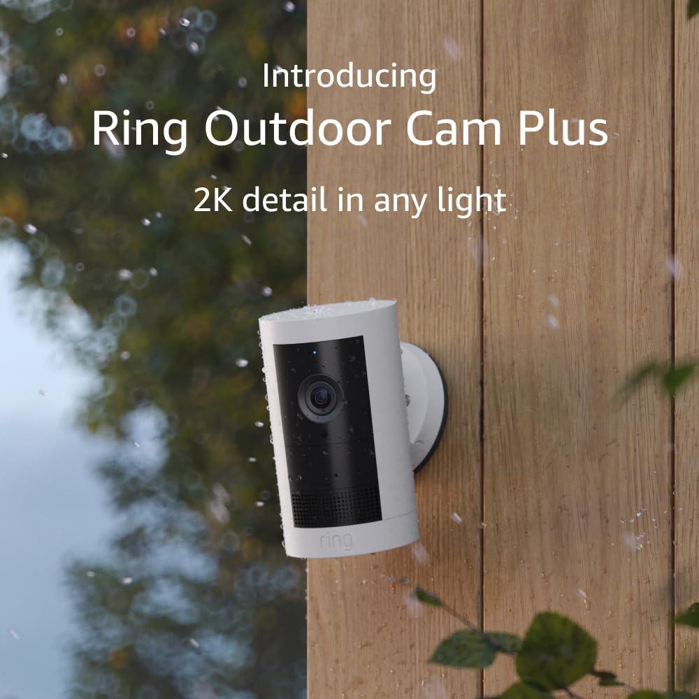 Introducing Ring Outdoor Cam Plus, Battery — Wide-Angle 2K Video with Ring Vision, Low-Light Sight for full-color night vision, Mount-Anywhere Versatility, White - Image 7