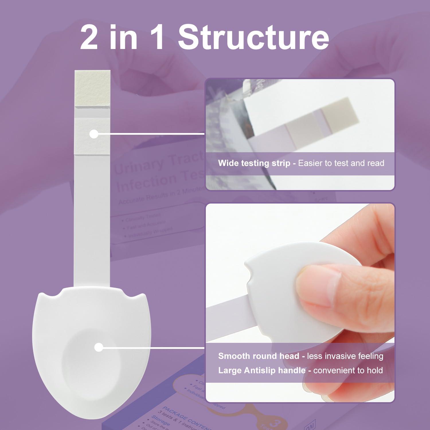 WelCheck UTI Test Strips, Urinary Tract Infection Test for Home Use, Quick Accurate Results in 2 Min, Detects Leukocytes & Nitrite, Individually Packaged, 3 Pack - Image 6