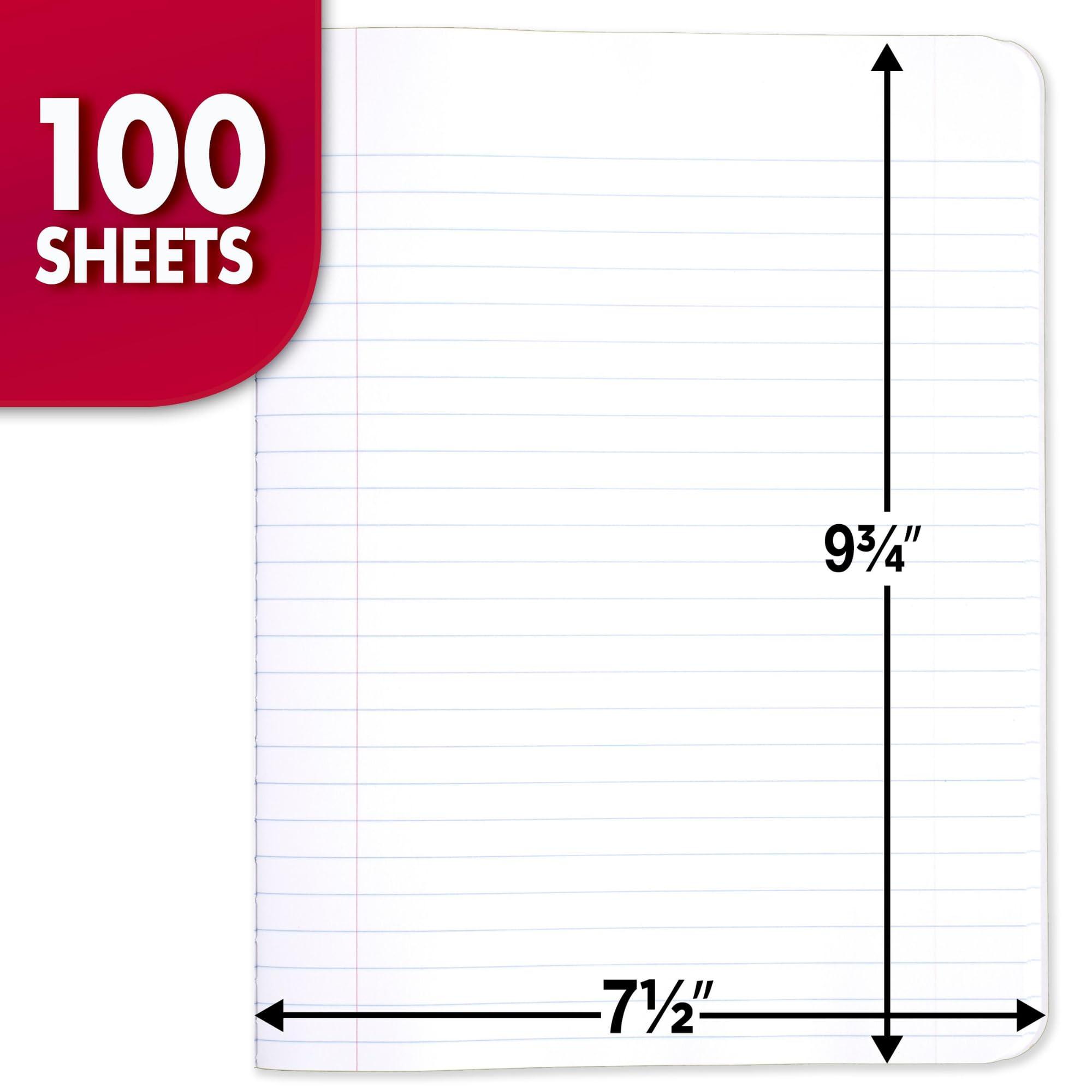 Mead Composition, Wide Ruled Comp Book, Writing Journal Notebook with Lined Paper, Home School Supplies for College Students & K-12, 9-3/4" x 7-1/2", 100 Sheets, Black Marble (09910) - Image 2