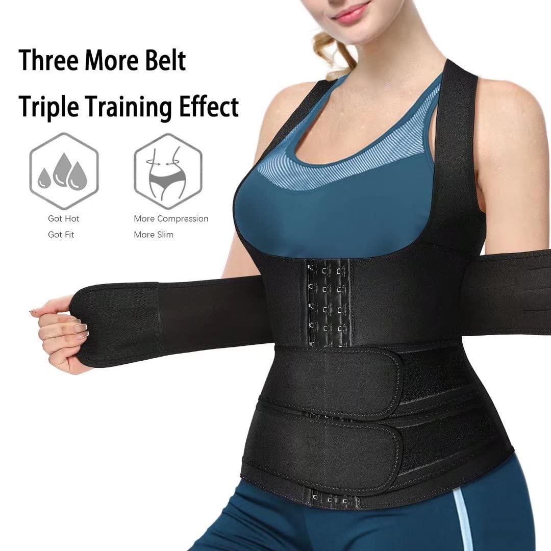 HOPLYNN Neoprene Sauna Sweat Waist Trainer Corset Trimmer Vest for Women Tummy Control, Waist Cincher Body Shaper - Image 2