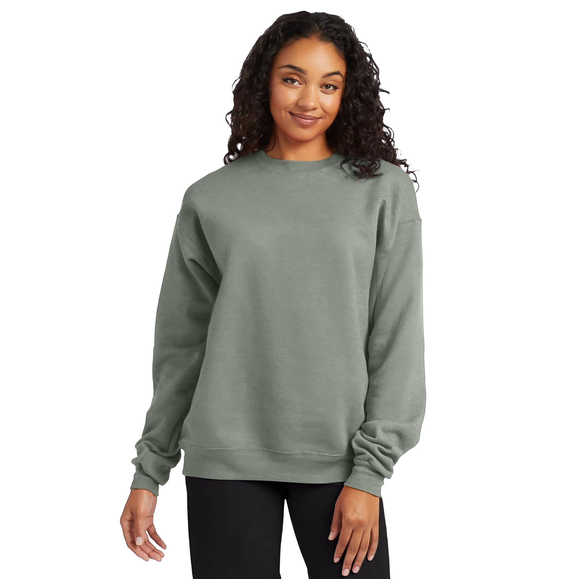 Hanes Men's EcoSmart Fleece, Pullover Crewneck Sweatshirt, 1 or 2 Pack - Image 3