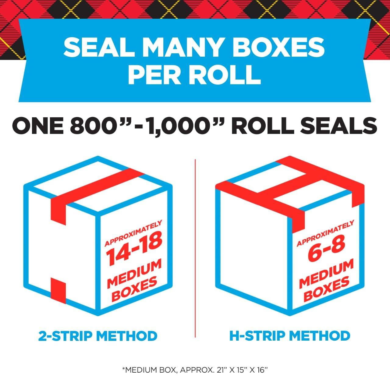 Scotch Heavy Duty Packaging Tape, 1.88 x 22.2 yd, Designed for Packing, Shipping and Mailing, Strong Seal on All Box Types, 1.5" Core, Clear, 3 Rolls with Dispenser (142-3) - Image 3