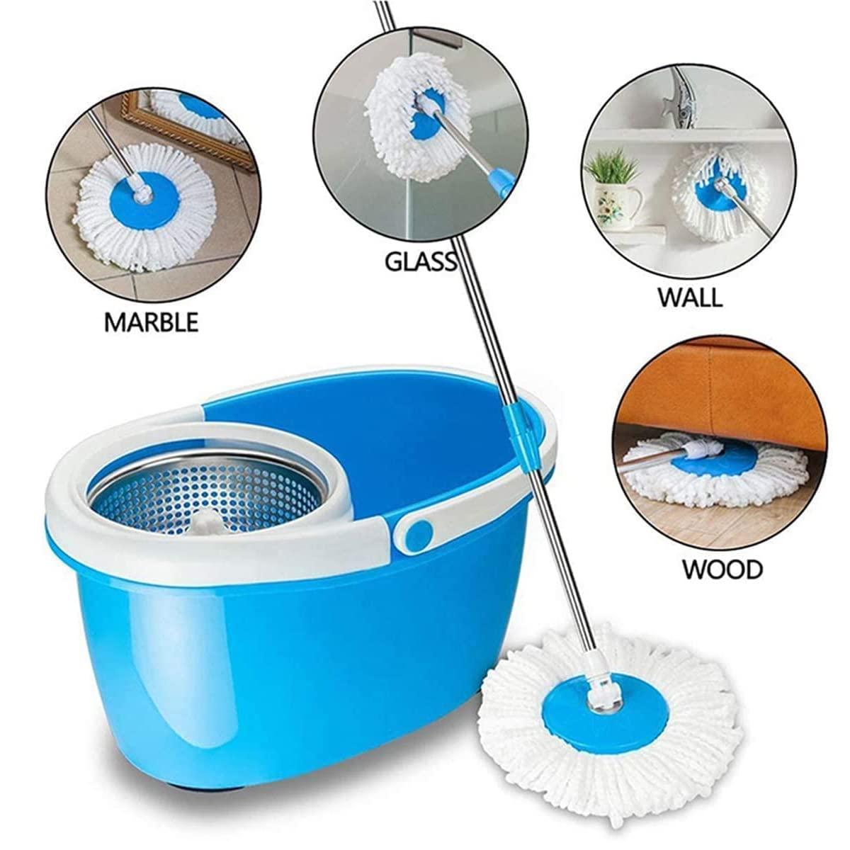 5 PCS Microfiber Replacement Mop Head Spin Mop Head Replacement 5-Pack, Microfiber Refill Heads Universal for 360 Spin Magic Mopping, Round Shape Standard Size White - Image 6