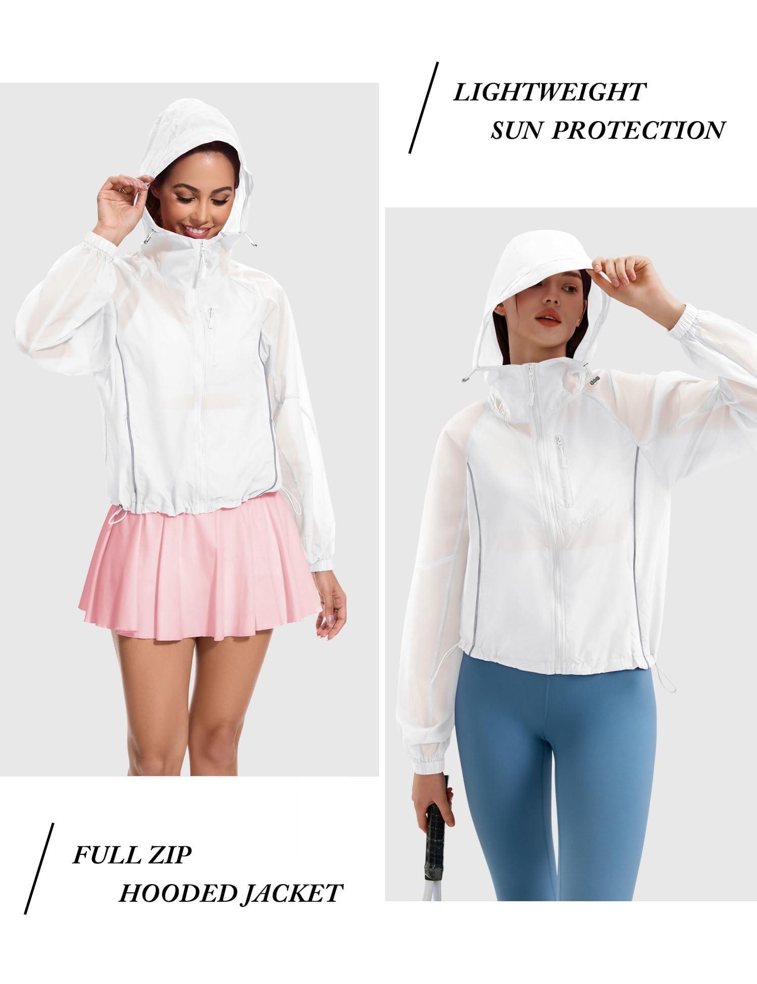 Avoogue Women's UPF 50+ Sun Protection UV Jacket Full Zip Lightweight Jacket Athletic Workout Hoodie - Image 4