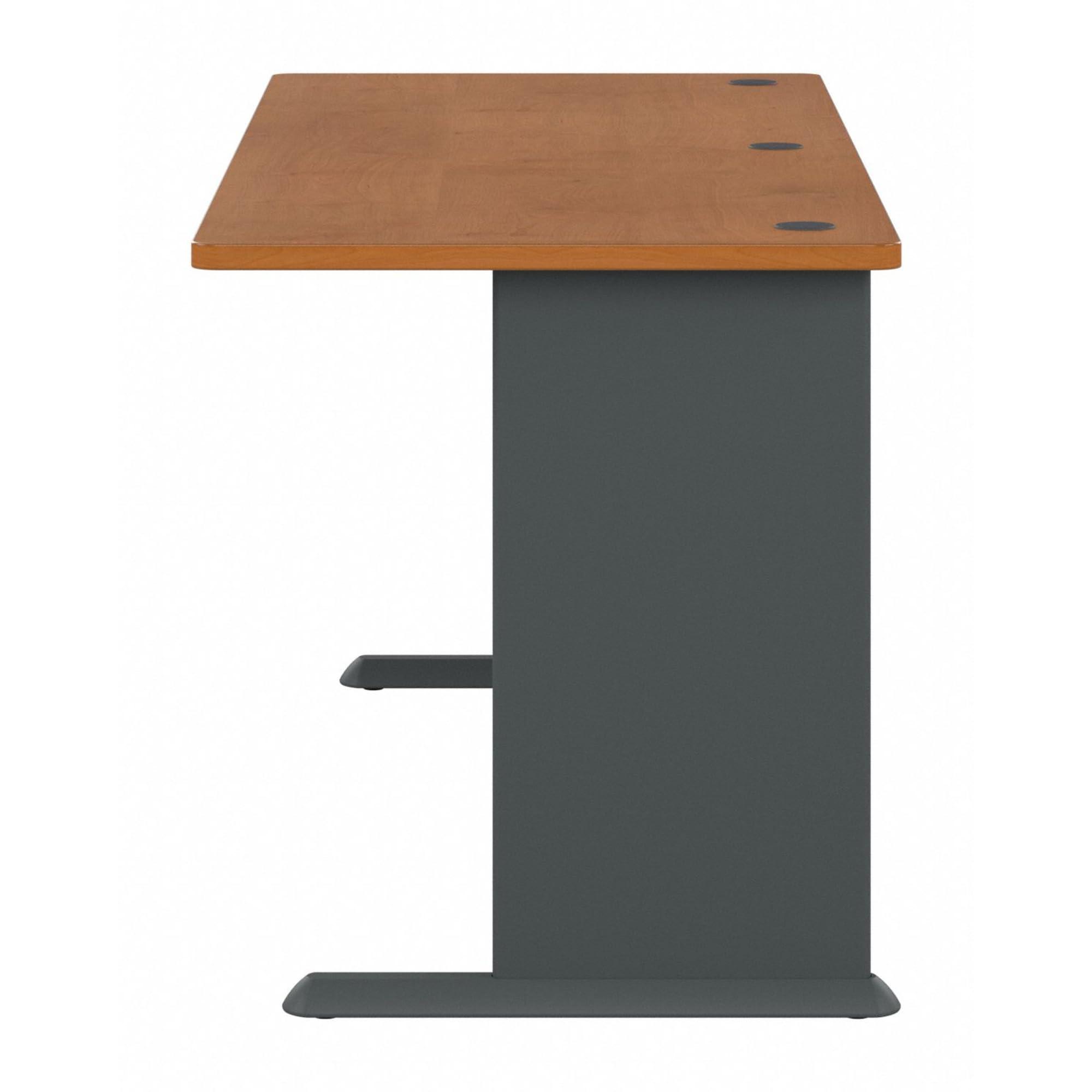 Bush Business Furniture Series A Desk, Large Workstation for Home or Professional Workspace, Desktop Solution for Office Use, 72W, Natural Cherry - Image 9