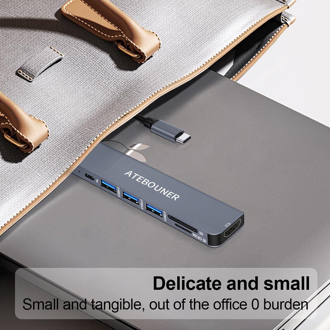 MacBook Adapter Multiport USB c hub multiport Adapter MacBook USB Adapter USB hub USB c 7 in 1 usbc dongle with 4K HDMI 100W PD USB 3.0 hub with sd Card Reader usbc hub USB Adapter for MacBook Air - Image 7