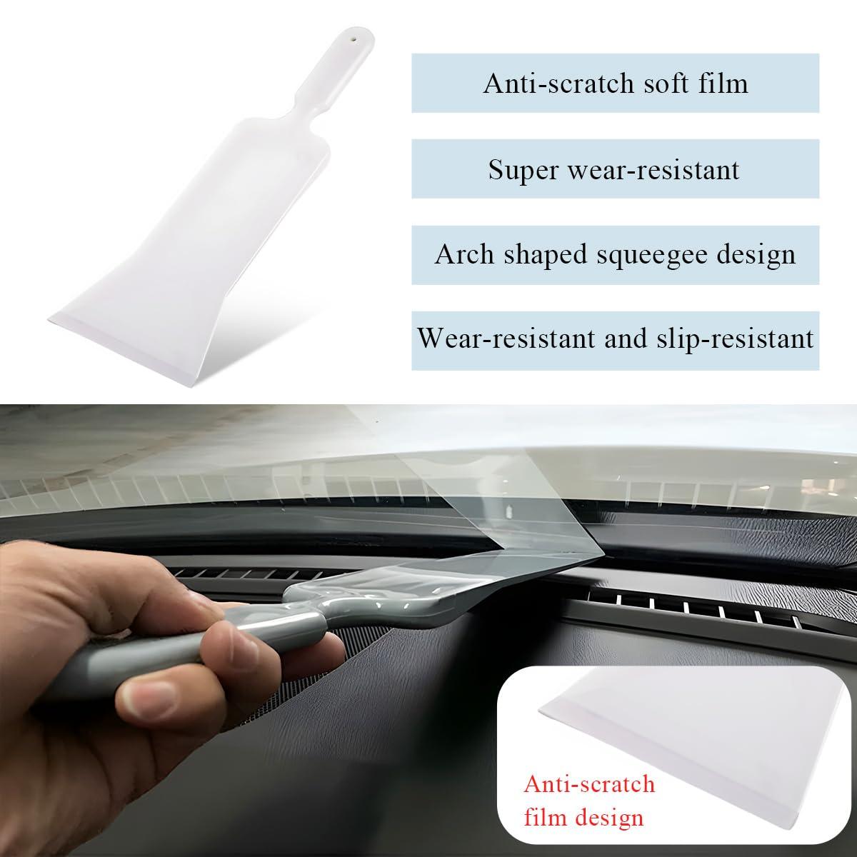 Yourkar 2 PCS Car Paddle Bulldozer Squeegee, Long Handle Window Tint Film Installation Tools, Paddle Bulldozer Scraper for Car Front Rear Windows Glass Cleaning, Car Accessories - Image 4