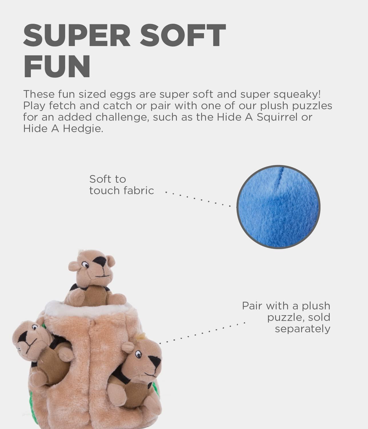 Outward Hound Squeakin' Eggs Plush Replacement Dog Toys - 3 Pack - Image 5