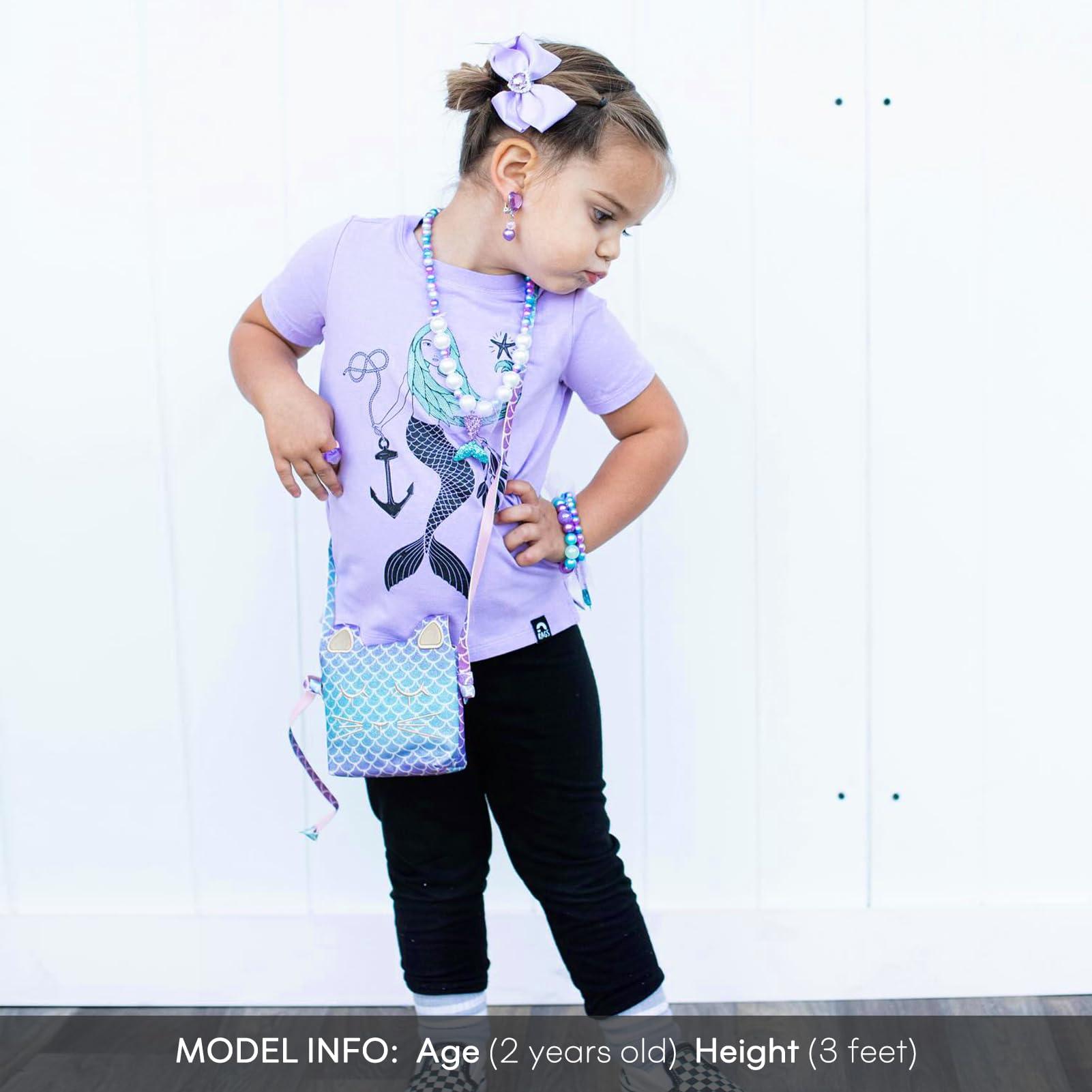 mibasies Purse for Little Girls Dress Up Jewelry Pretend Play Kids Accessories Mermaid Gifts - Image 5