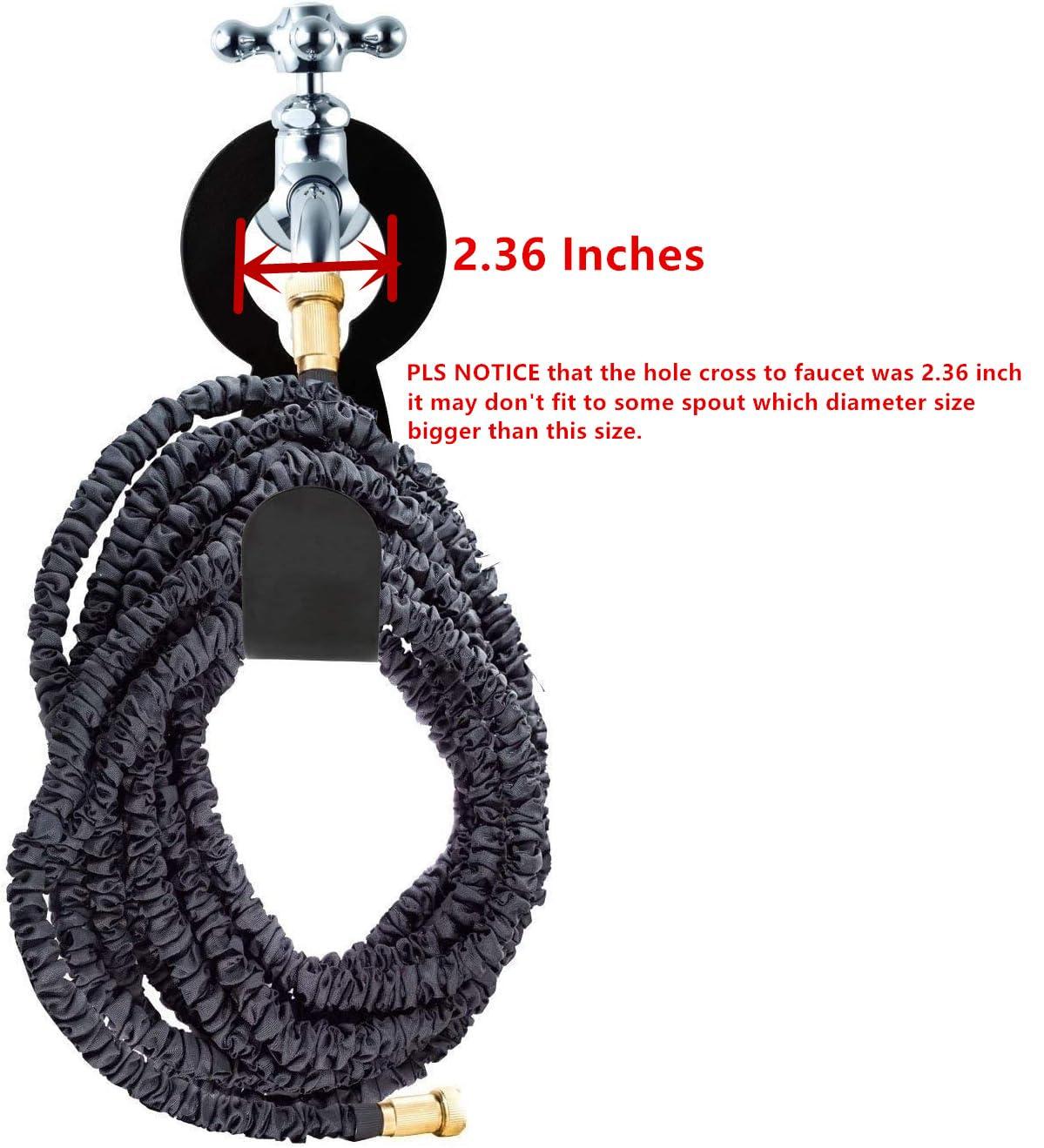 Ebliiny Garden Hose Hanger - Heavy Duty Metal Holder for 50ft/25ft Expandable Hose, Supports 110lbs - Portable Garage Storage - Image 5