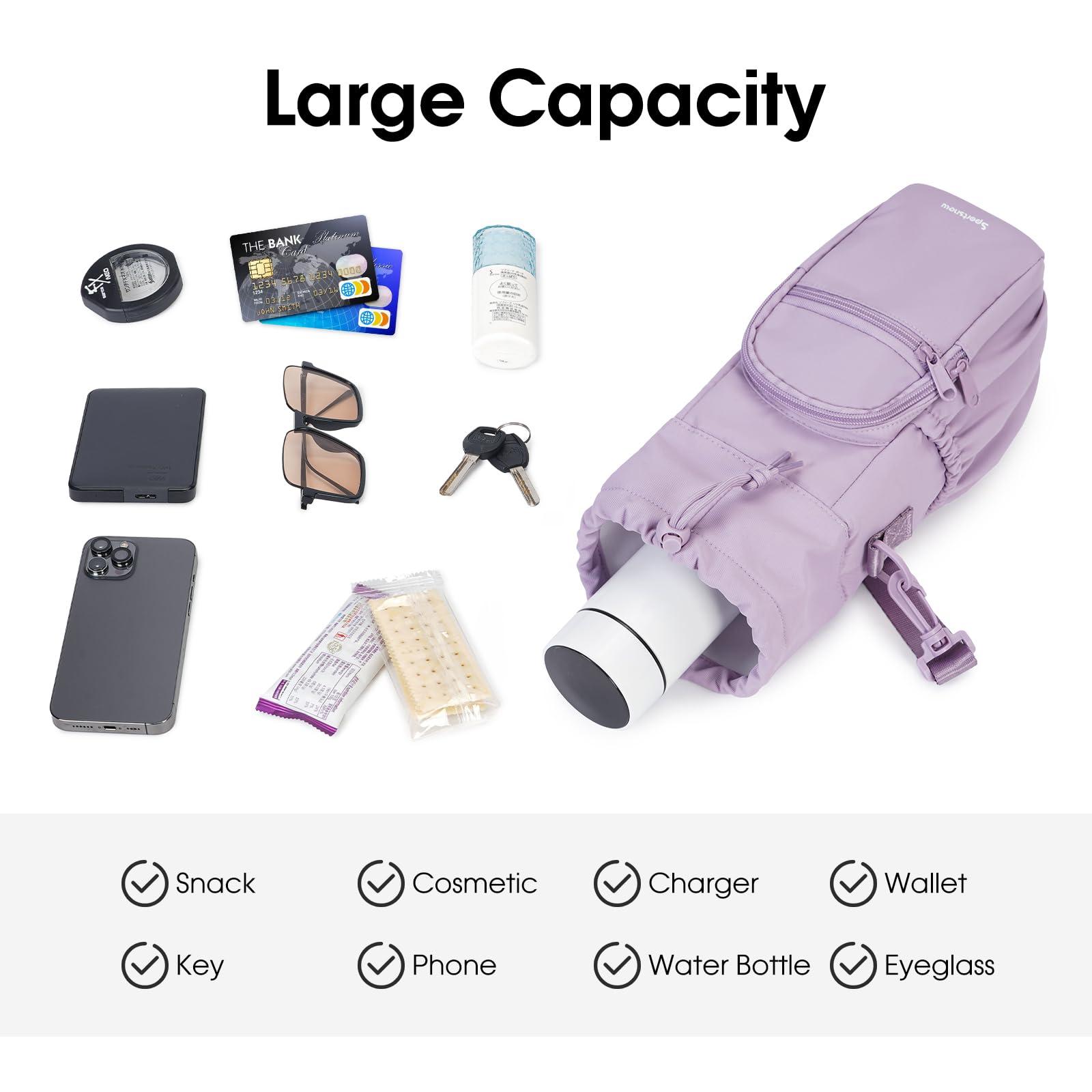 sportsnew Water Bottle Holder with Strap 32oz 40oz Insulated Water Bottle Carrier Sling Bag with Phone Pocket Crossbody - Image 7