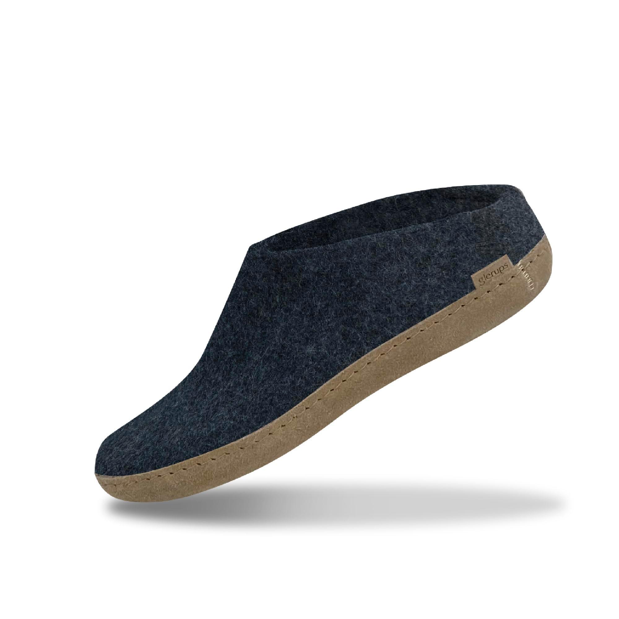 Glerups 100% high quality wool mix Slipper with leather sole - Unisex Slip-on