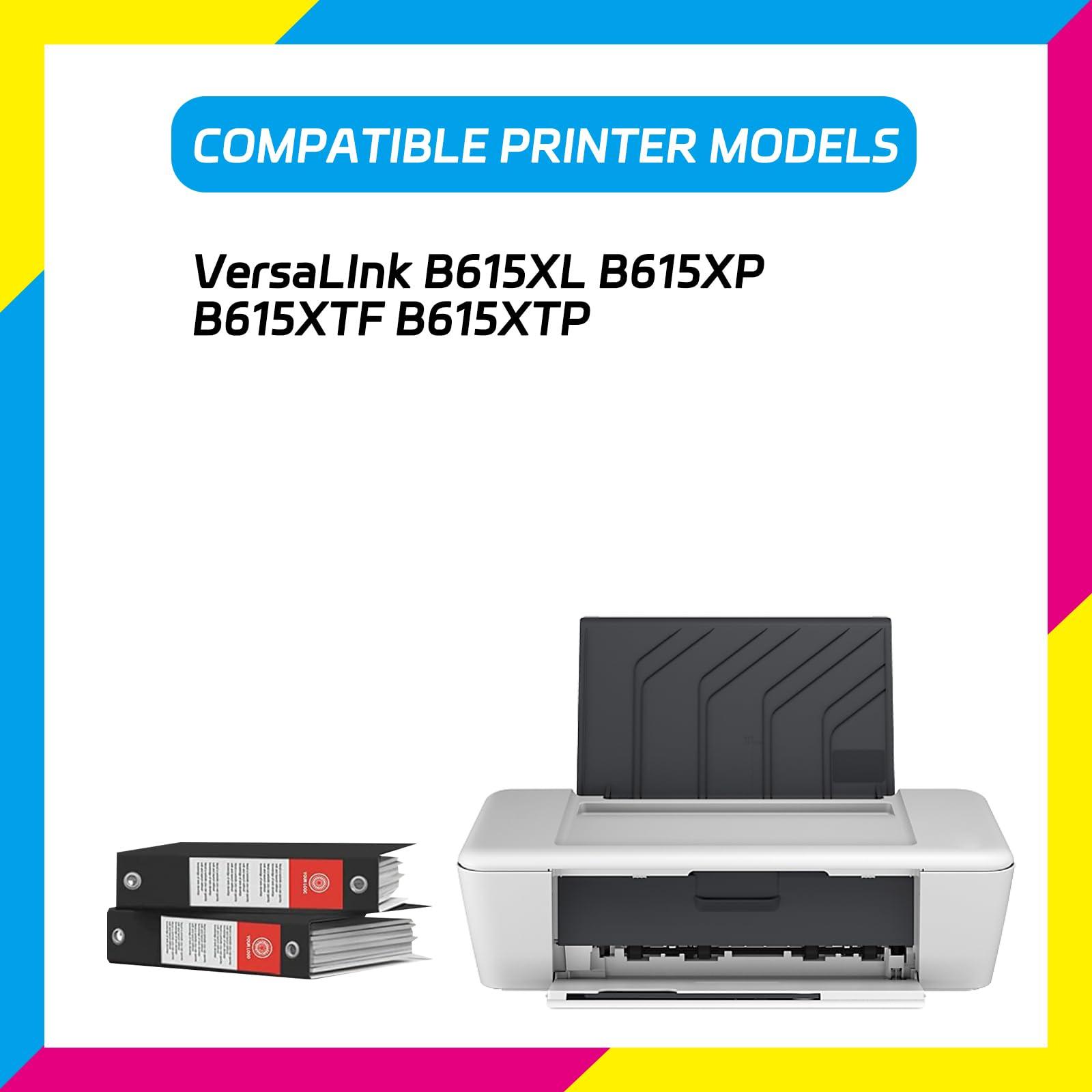 106R03944 Toner Cartridge Compatible for Xerox VersaLInk B615XL B615XP B615XTF B615XTP Printers, High Yield 56700 Pages, with Chip High-Definition Printing (2-Pack Black) - Image 2