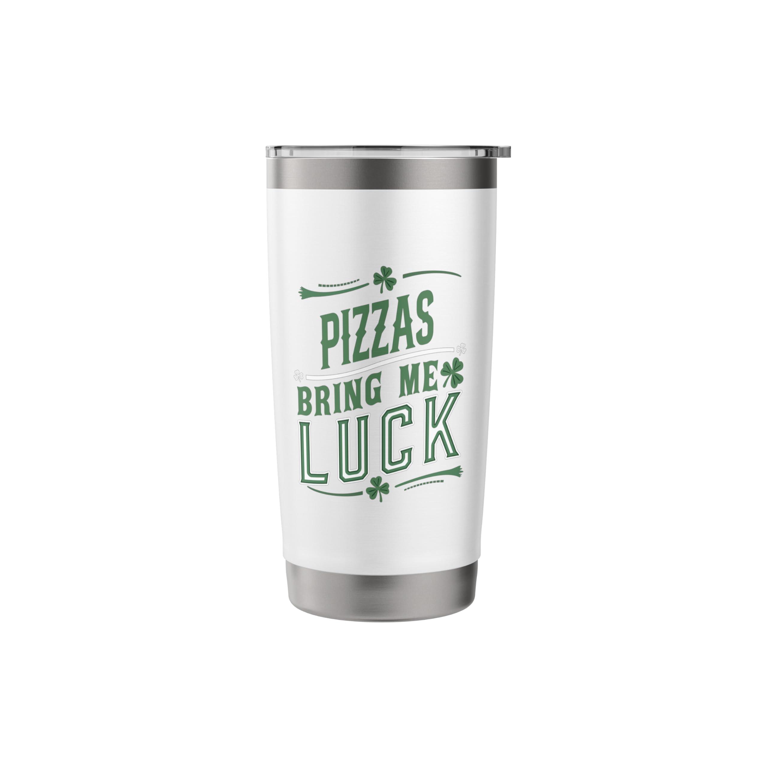 Pizzas Bring Me Luck St Patricks Day Shenanigans Stainless Steel Insulated Tumbler - Image 4