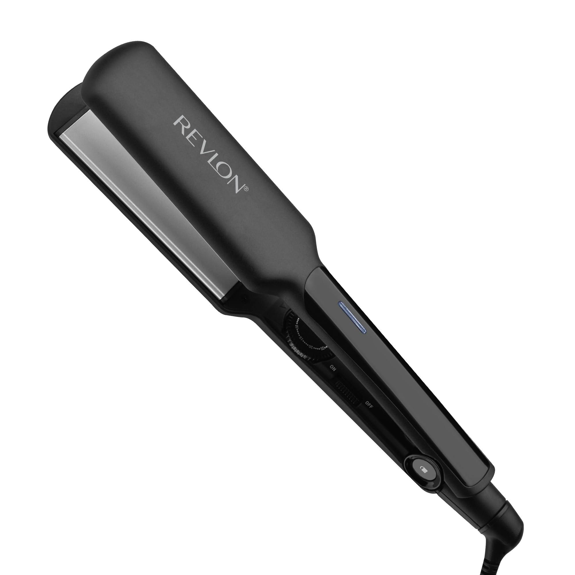 REVLON Smooth and Straight Flat Iron, 2 in, Ceramic, Fast Results, Smooth Styles